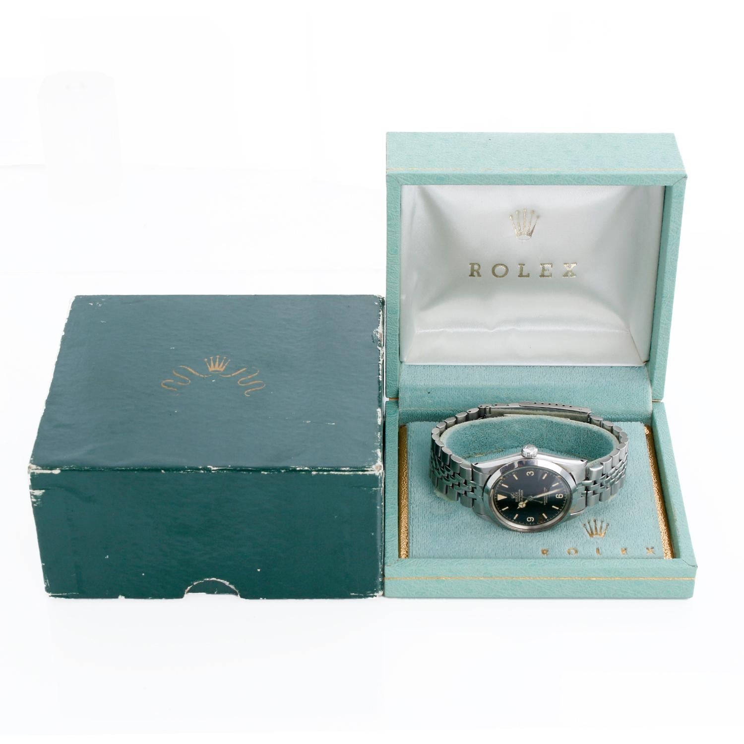 Rolex Vintage 1016 Explorer Gilt Underline Dial 1963 With Military Inscription For Sale 8