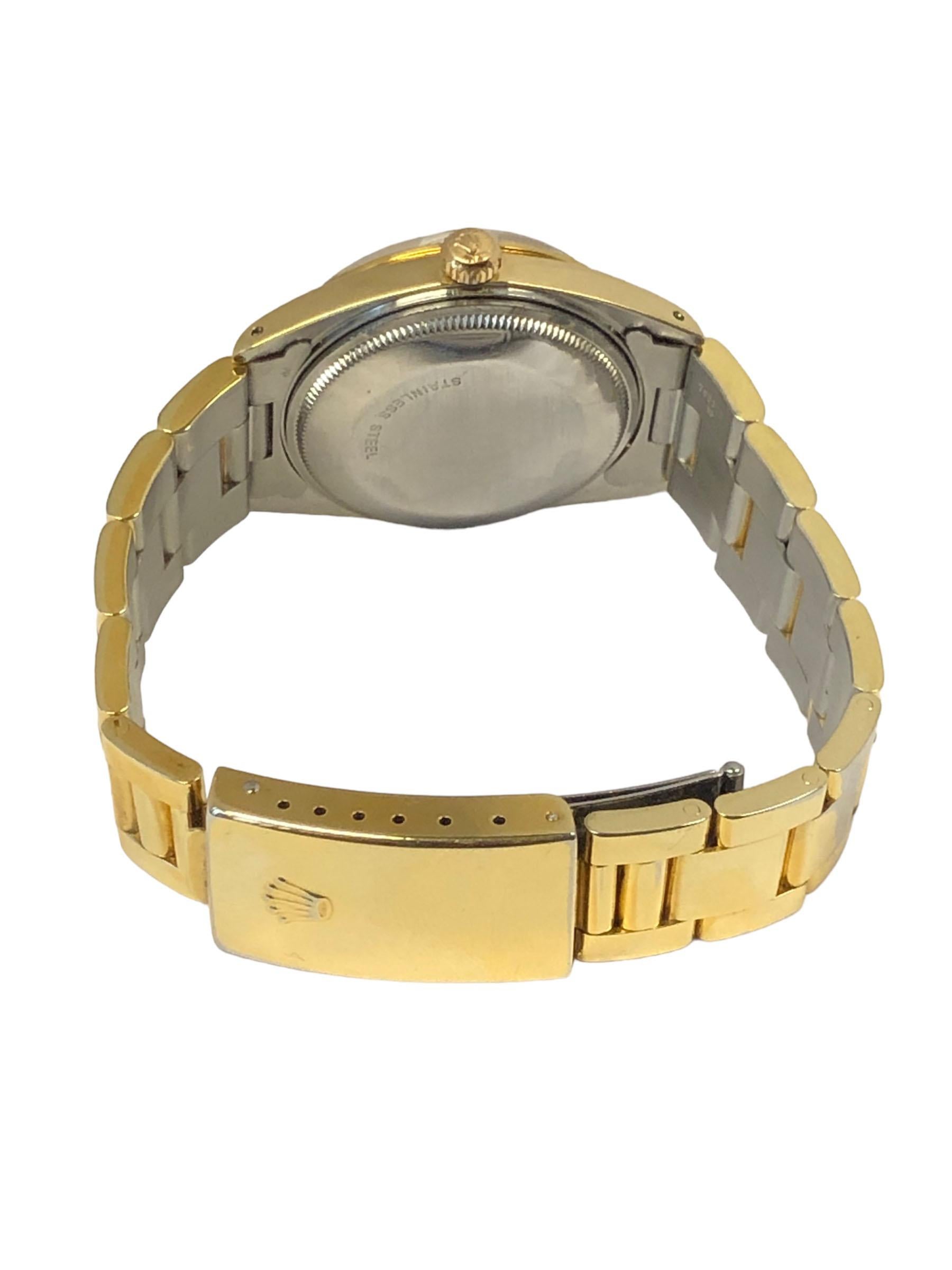 Rolex Vintage 15505 Gold Muschel-Automatik-Armbanduhr für Damen oder Herren