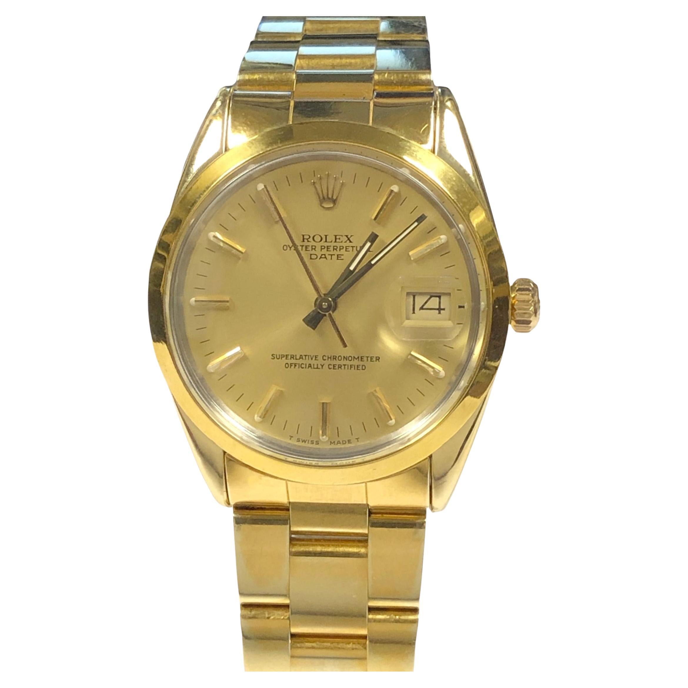 Rolex vintage 15505 Gold Shell Automatic Wrist Watch