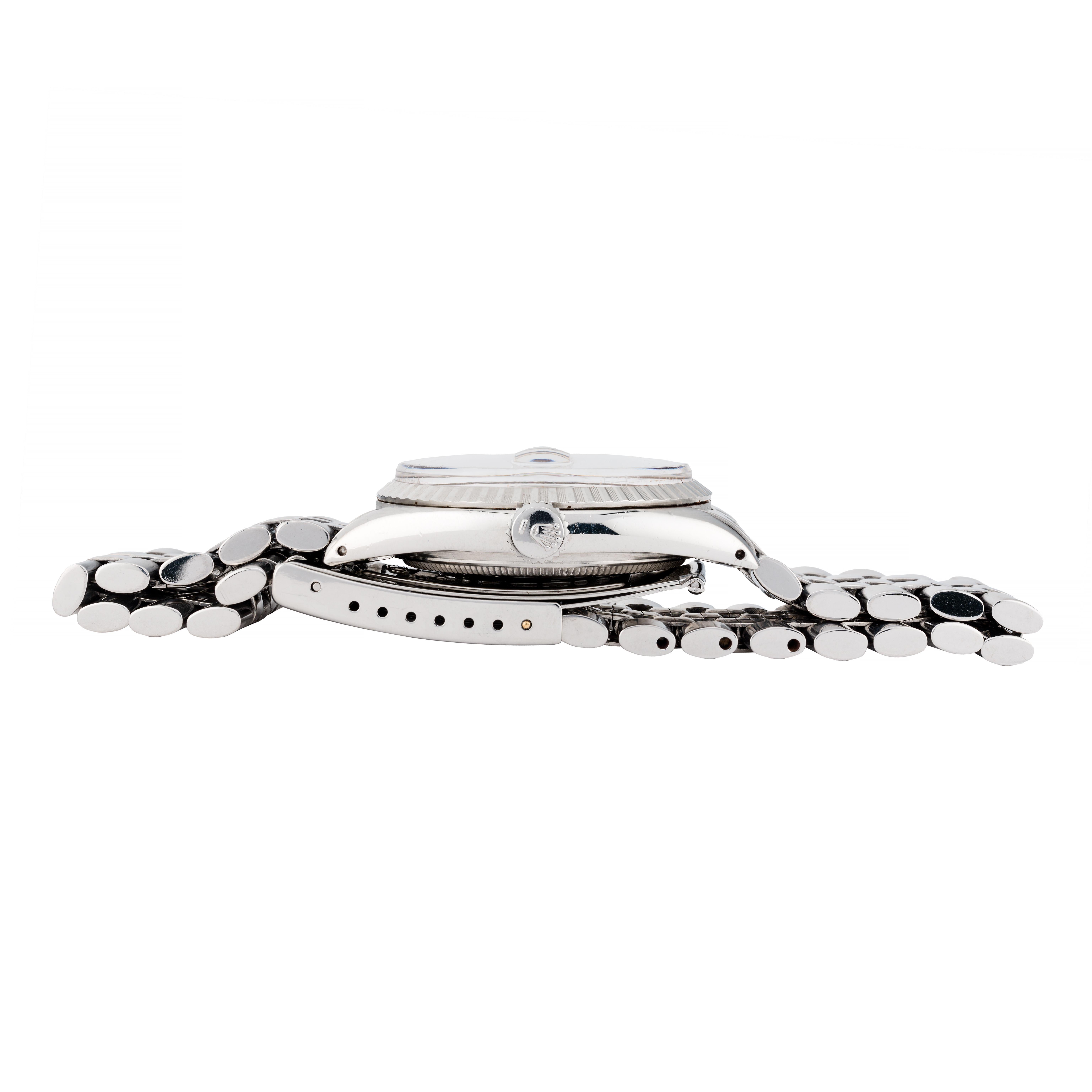 Women's or Men's Rolex Vintage 1601 Pie Pan Datejust on Jubilee Bracelet