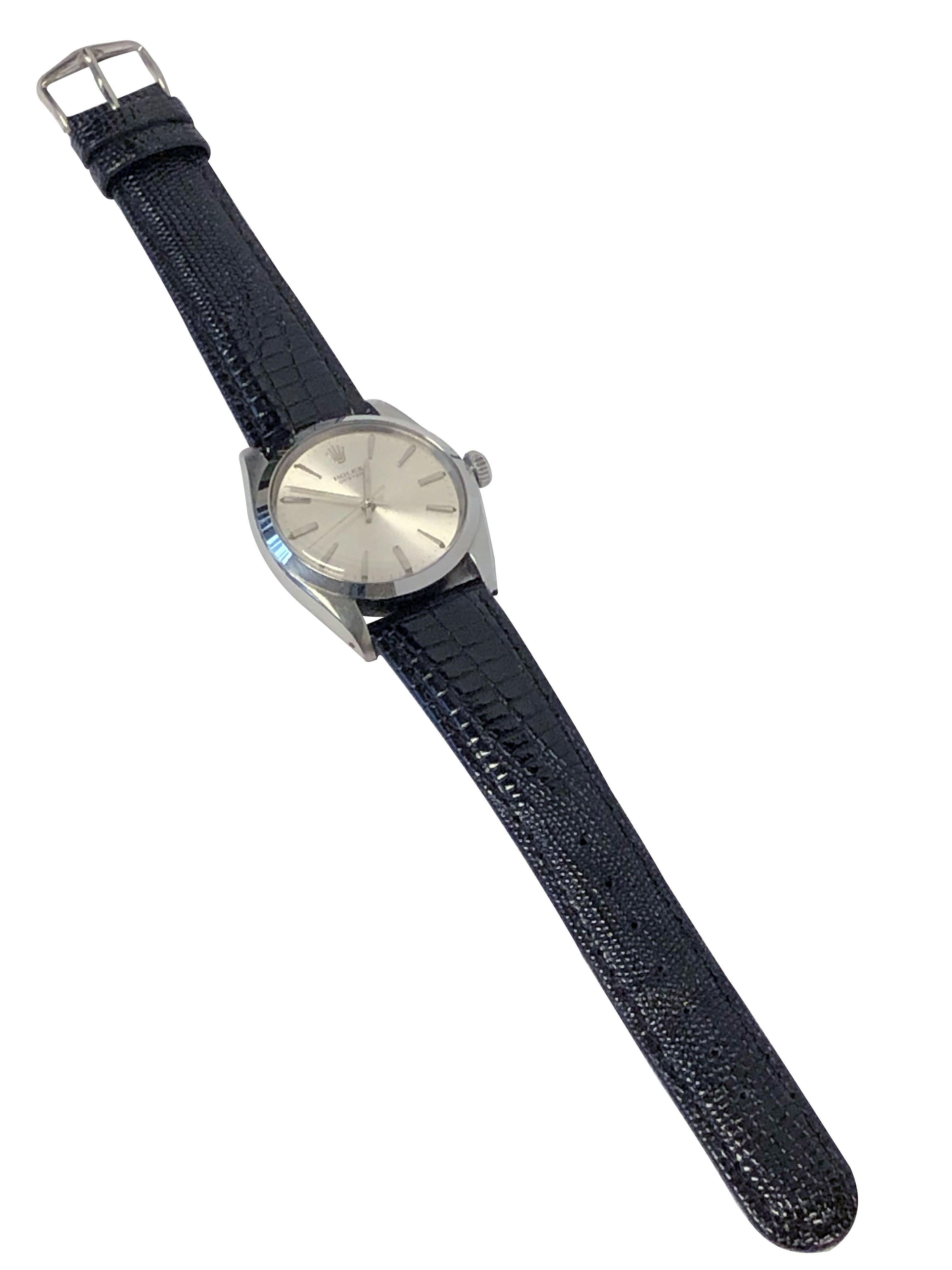 Rolex Vintage 1959 Oyster Edelstahl-Armbanduhr mit Handaufzug im Zustand „Hervorragend“ im Angebot in Chicago, IL