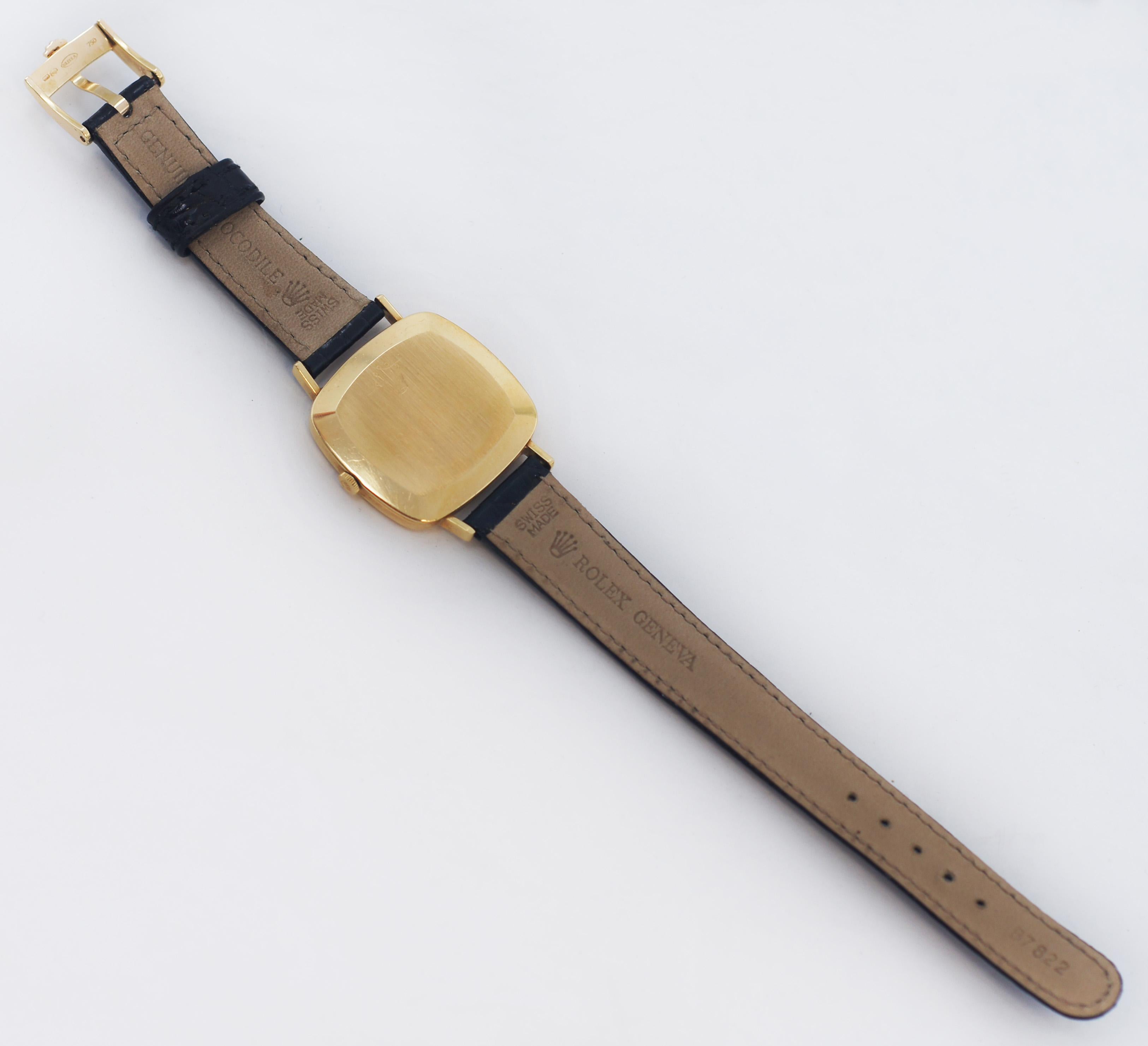 Rolex Vintage Cellini 18k Gold Watch In Good Condition In San Fernando, CA
