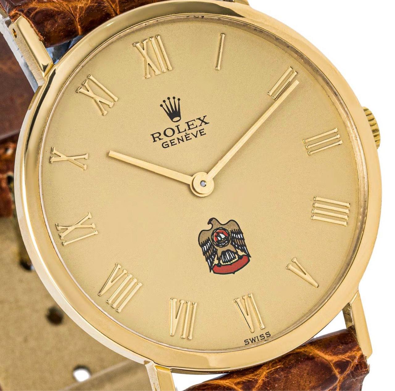 Rolex Vintage Cellini UAE Emblem Dial 4112 Pour hommes en vente