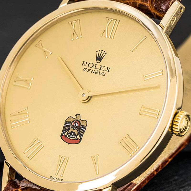 Men's Rolex Vintage Cellini UAE Emblem Dial 4112 For Sale