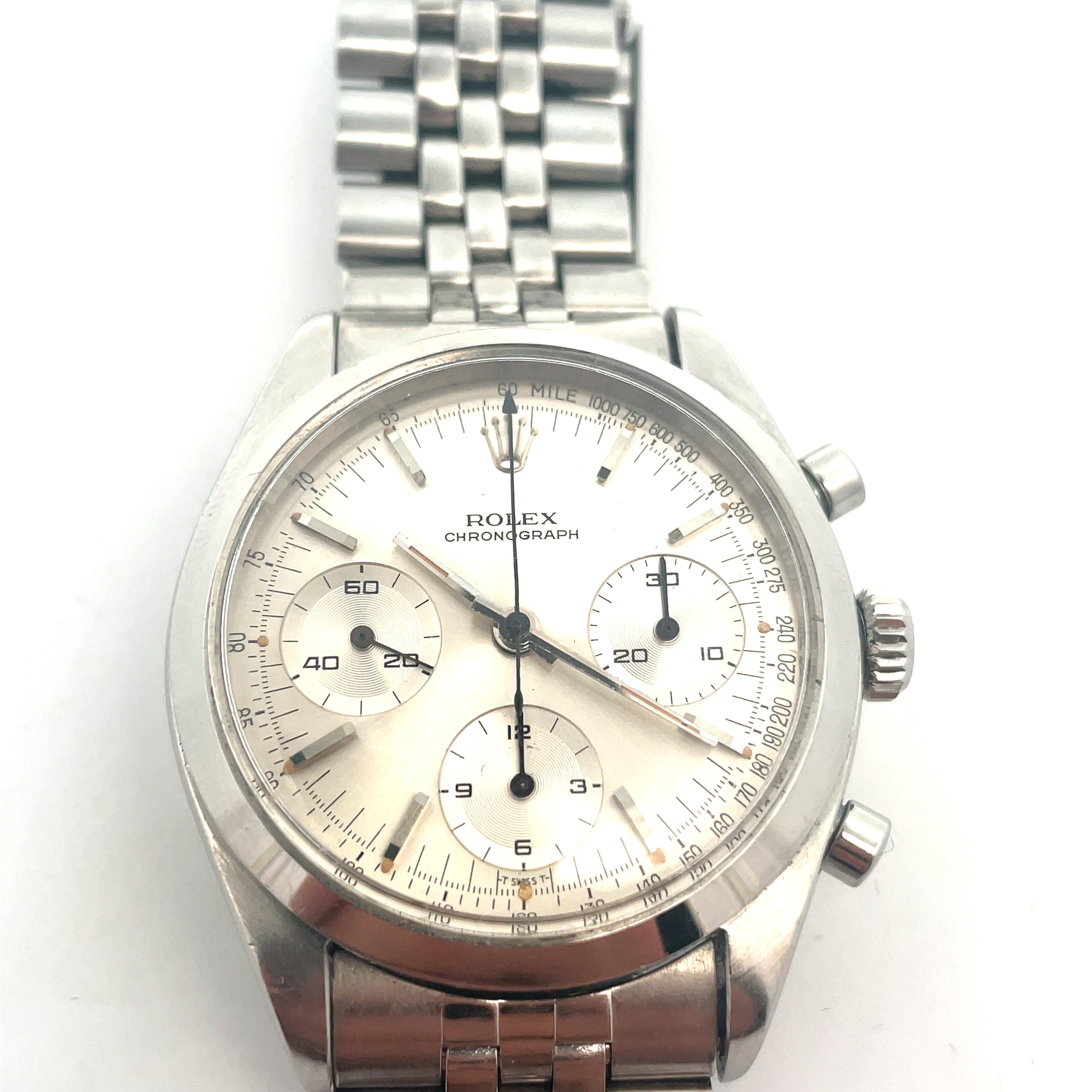 Rolex Vintage Chronograph Pre Daytona 6238 Watch never polished In Excellent Condition For Sale In Milano, IT