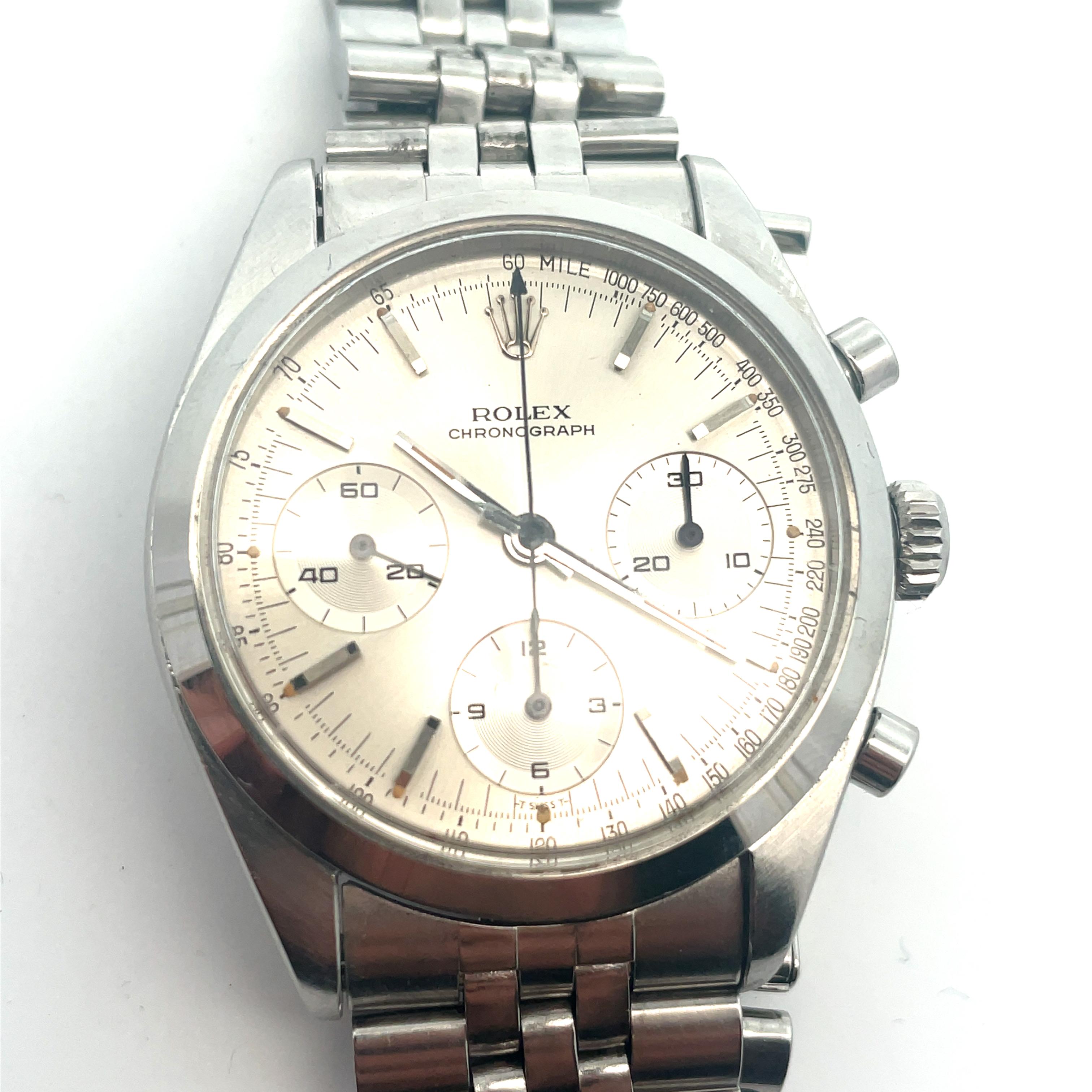Rolex Vintage Chronograph Pre Daytona 6238 Watch never polished For Sale 1