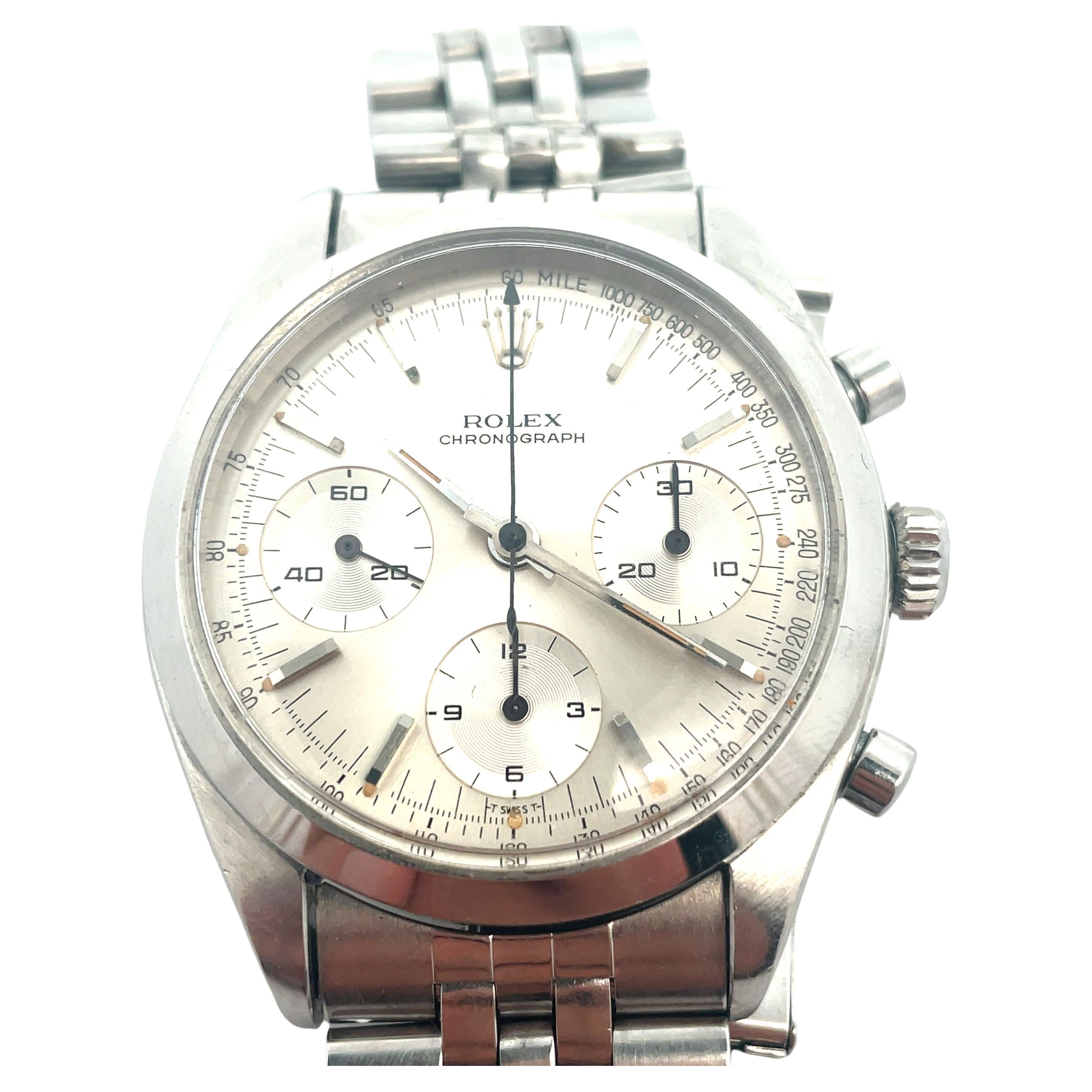 Rolex Vintage Chronograph Pre Daytona 6238 Watch never polished For Sale 2