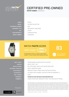 Rolex Vintage Collection 6223 White Dial Certified Authentic