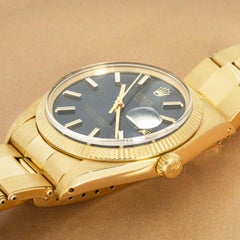 Rolex Vintage Date Yellow Gold Blue Dial 34mm 1503