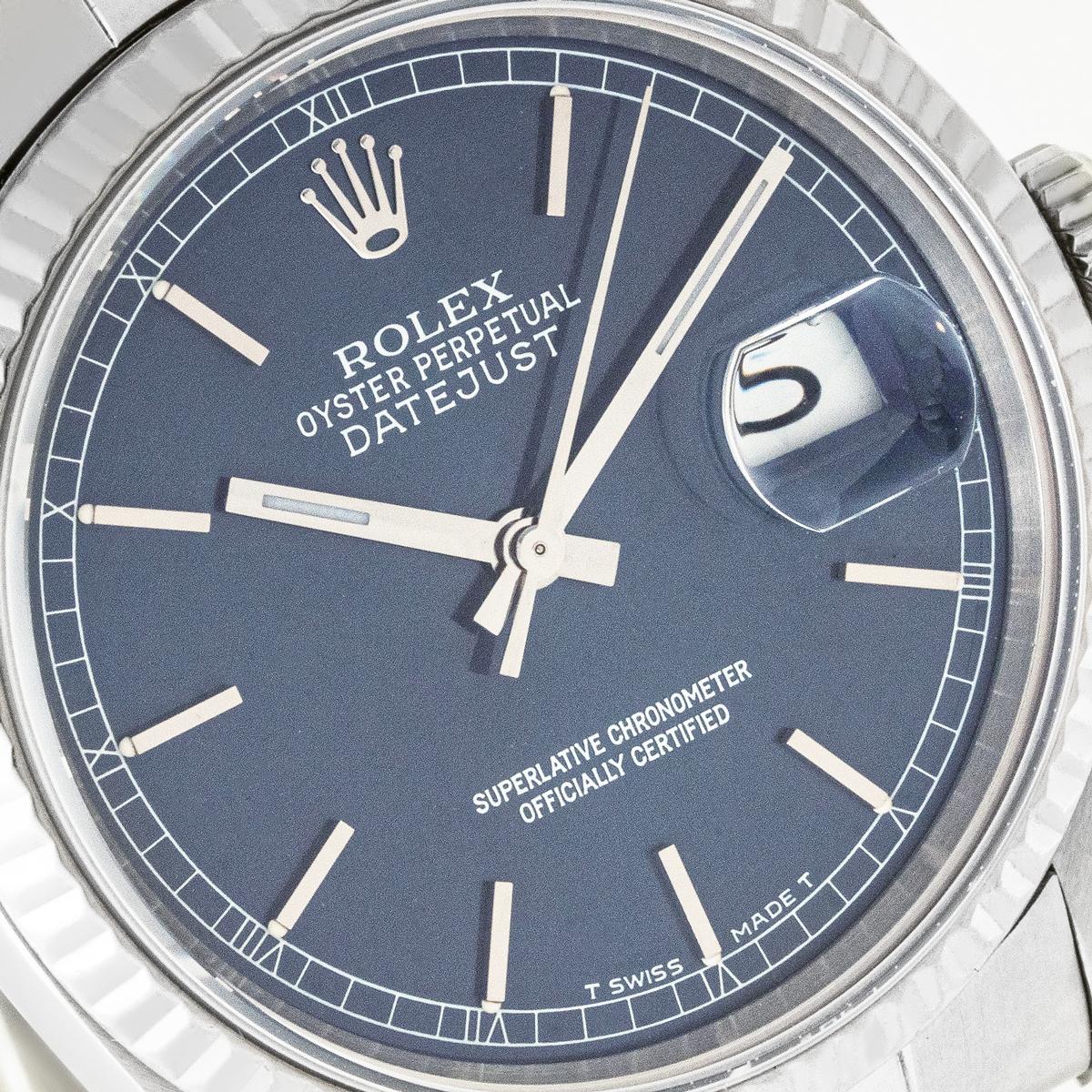 Femenino o masculino Rolex Vintage Datejust Blue Dial 16234 en venta