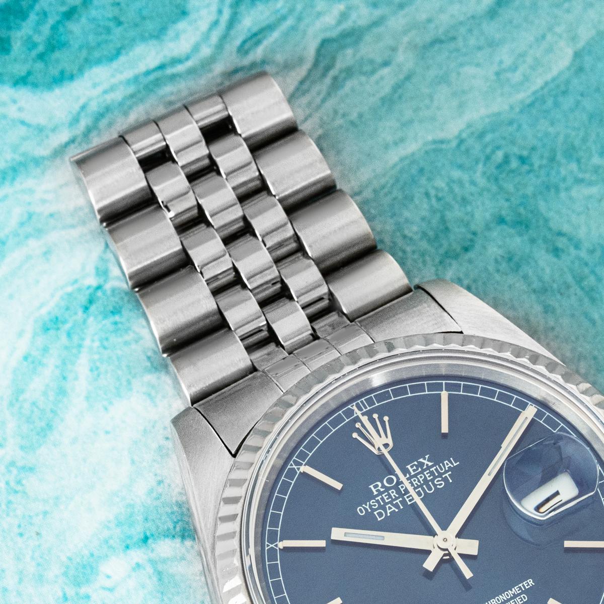 Rolex Vintage Datejust Blue Dial 16234 en venta 4