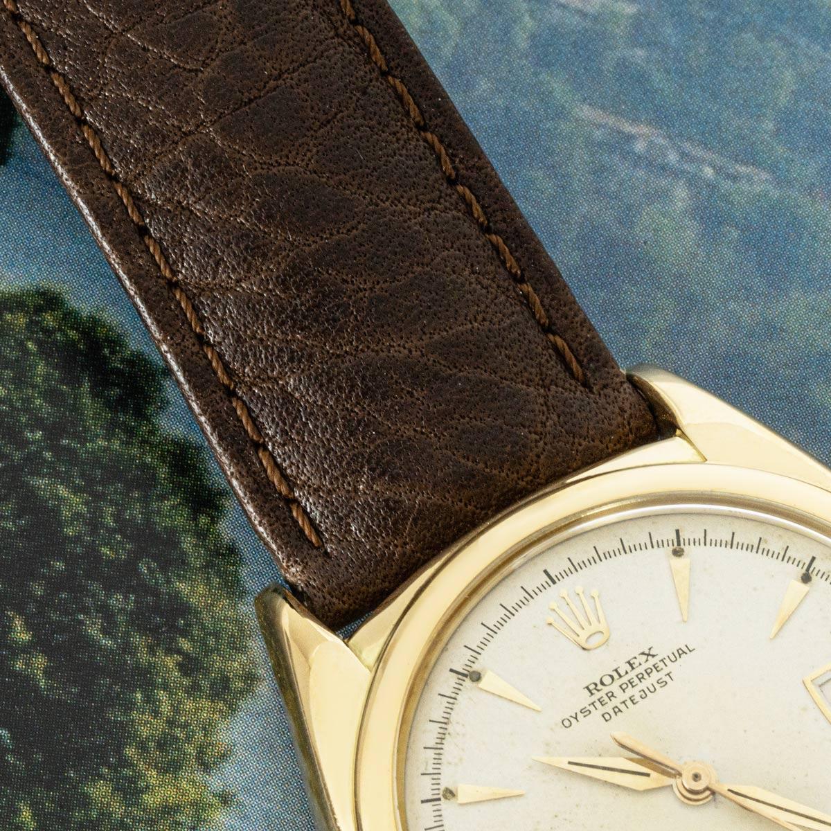 Rolex Vintage Datejust Yellow Gold Red 6104 For Sale 1