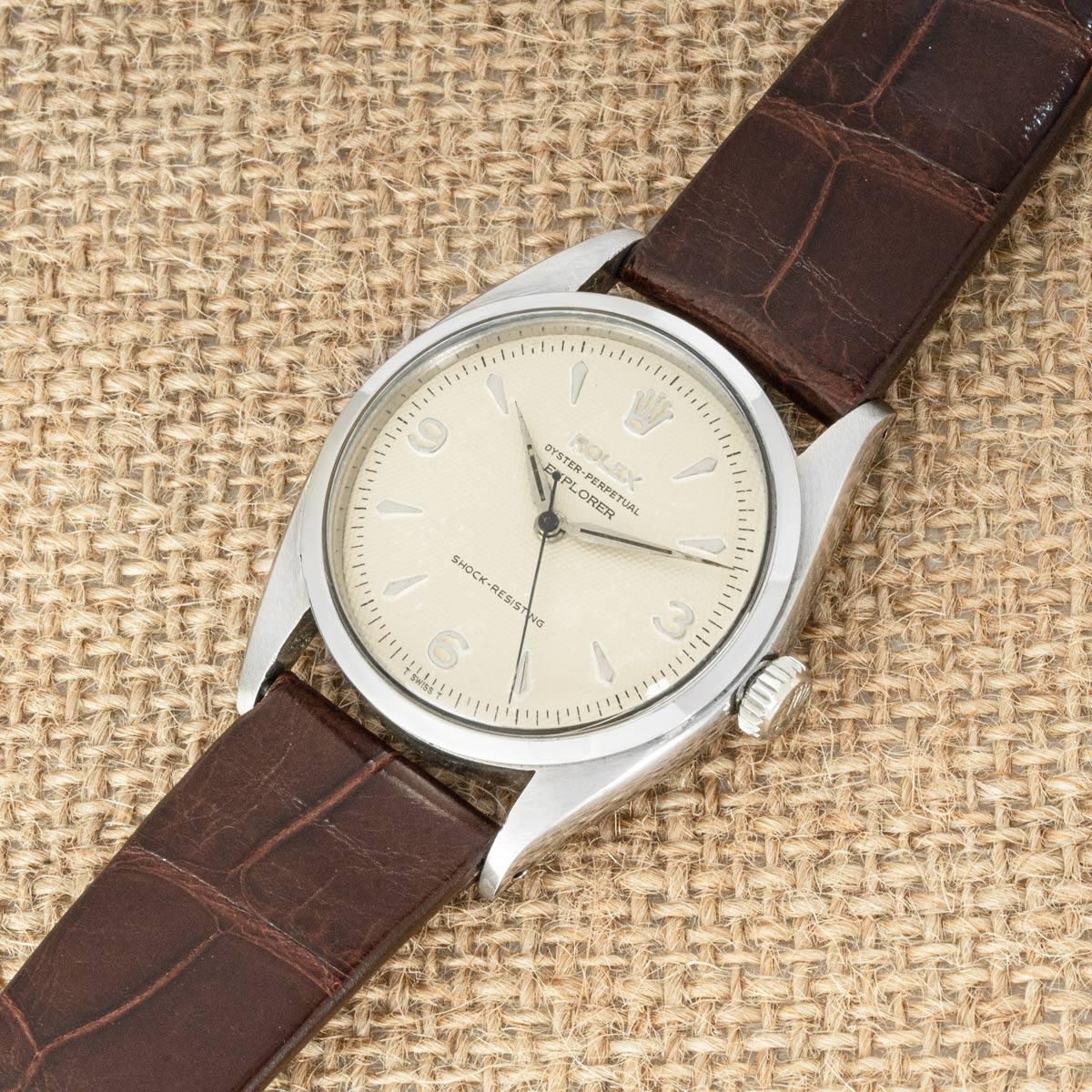 Rolex Vintage Explorer Honeycomb Dial 6298 For Sale 3