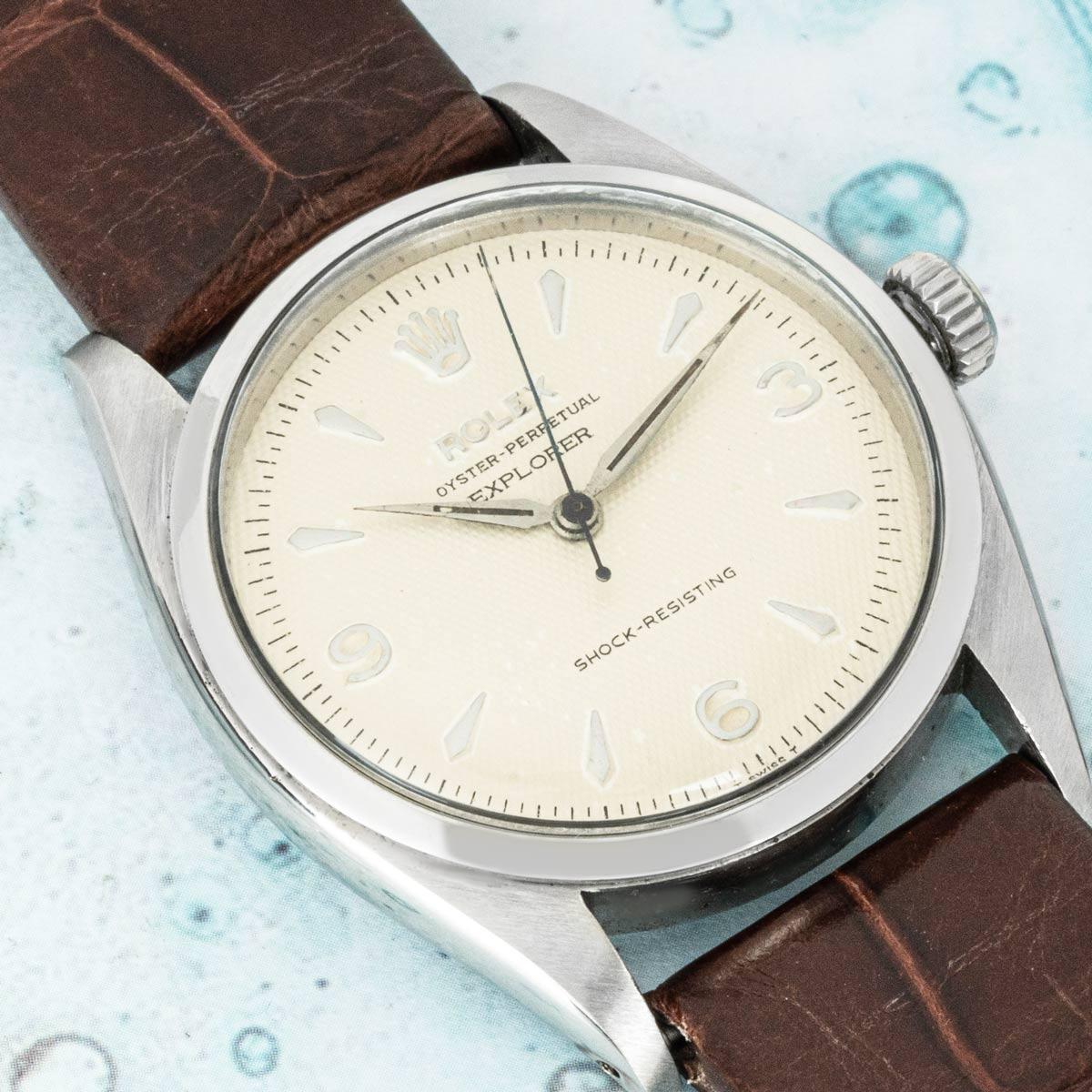 Rolex Vintage Explorer Honeycomb Dial 6298 For Sale 5