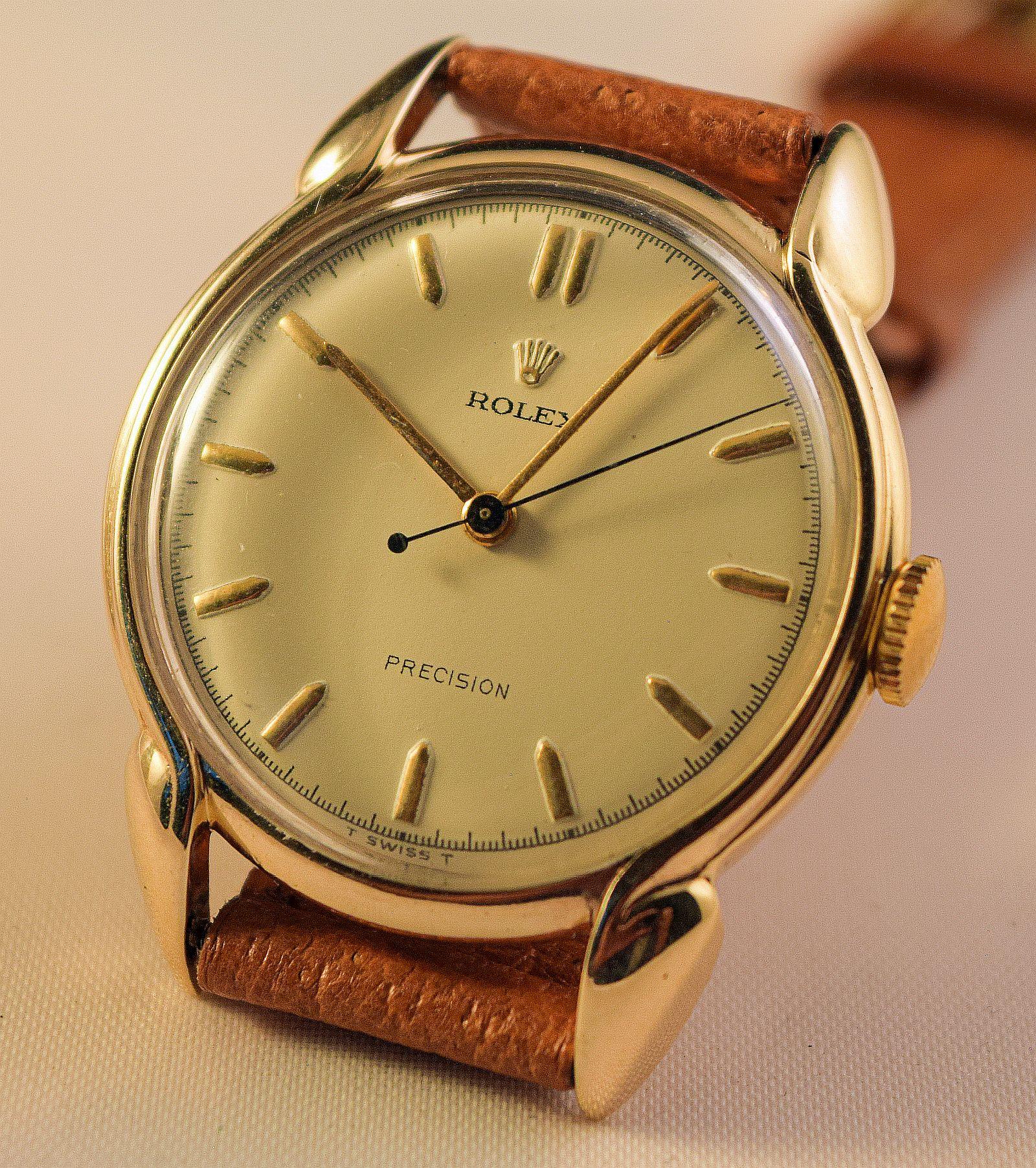 Rolex Vintage  Extremely rare watch. Unusual Crow lugs Solid gold 7