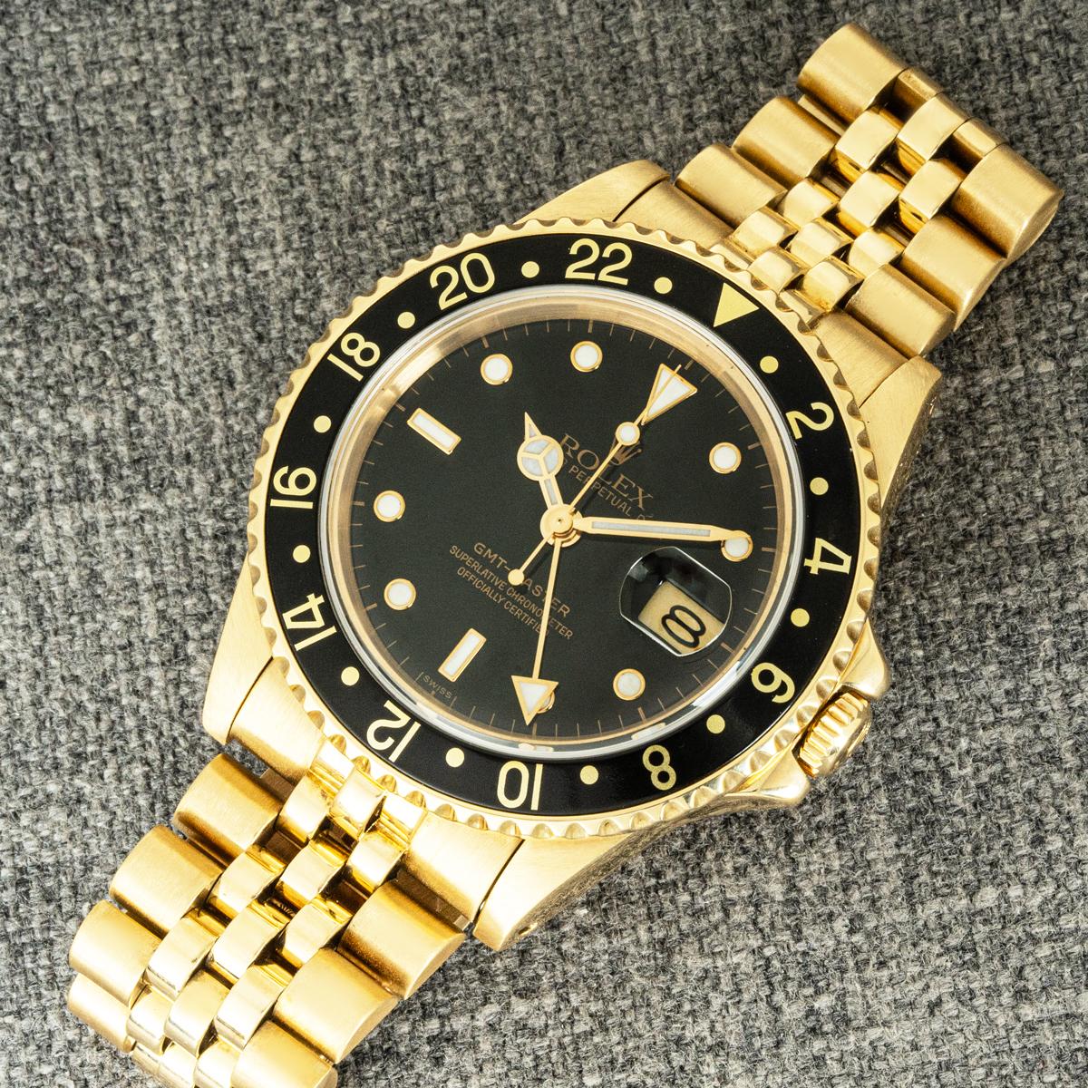 Rolex Vintage GMT-Master Or Jaune 16758 en vente 3