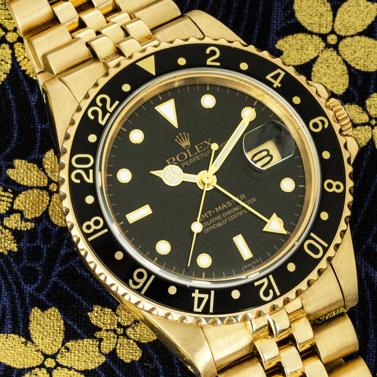 Rolex Vintage GMT-Master Or Jaune 16758 en vente 5