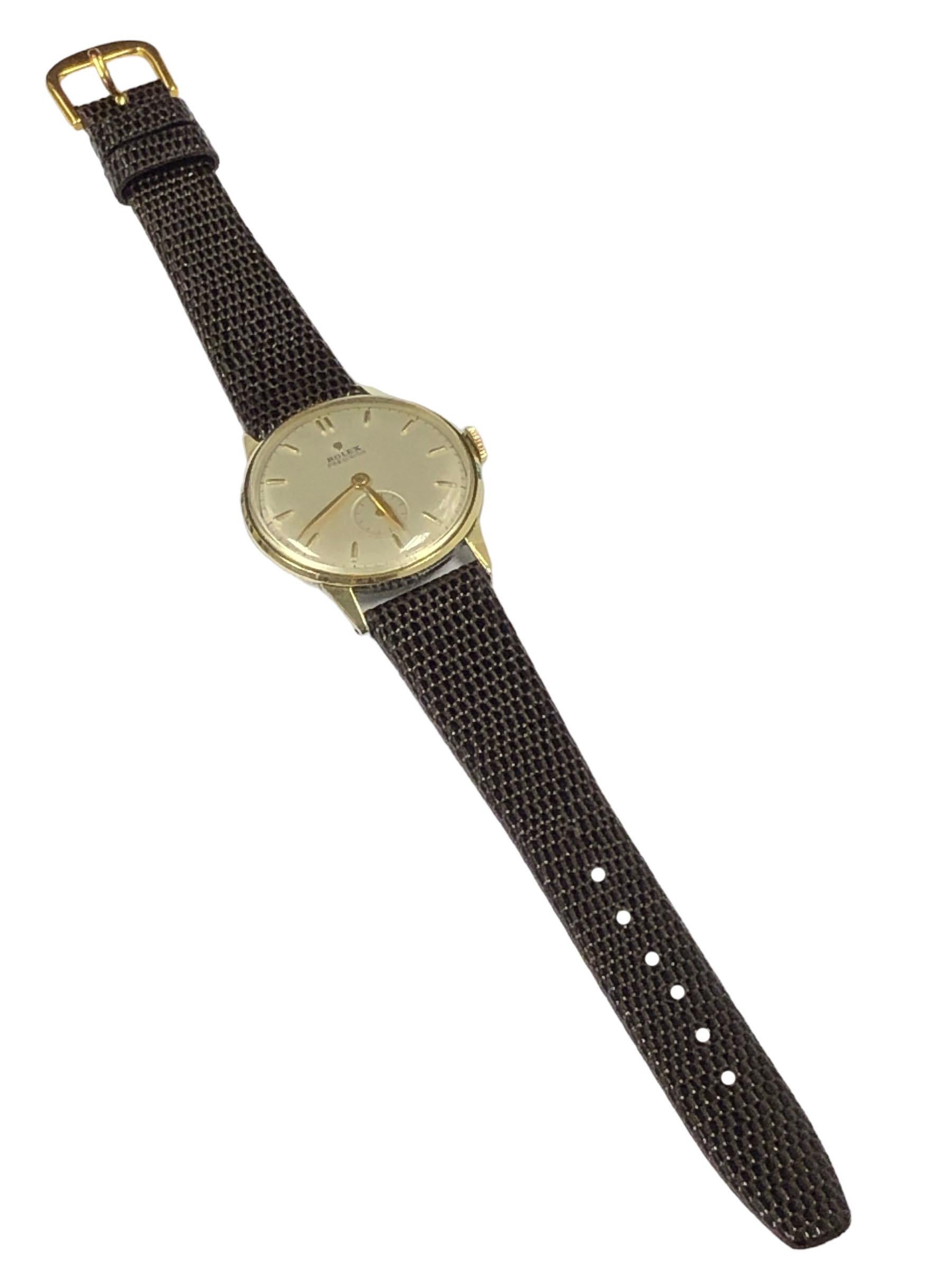 Rolex Vintage Gold Top und Stahlrücken Großere Handaufzugs-Armbanduhr mit Handaufzug im Angebot 1