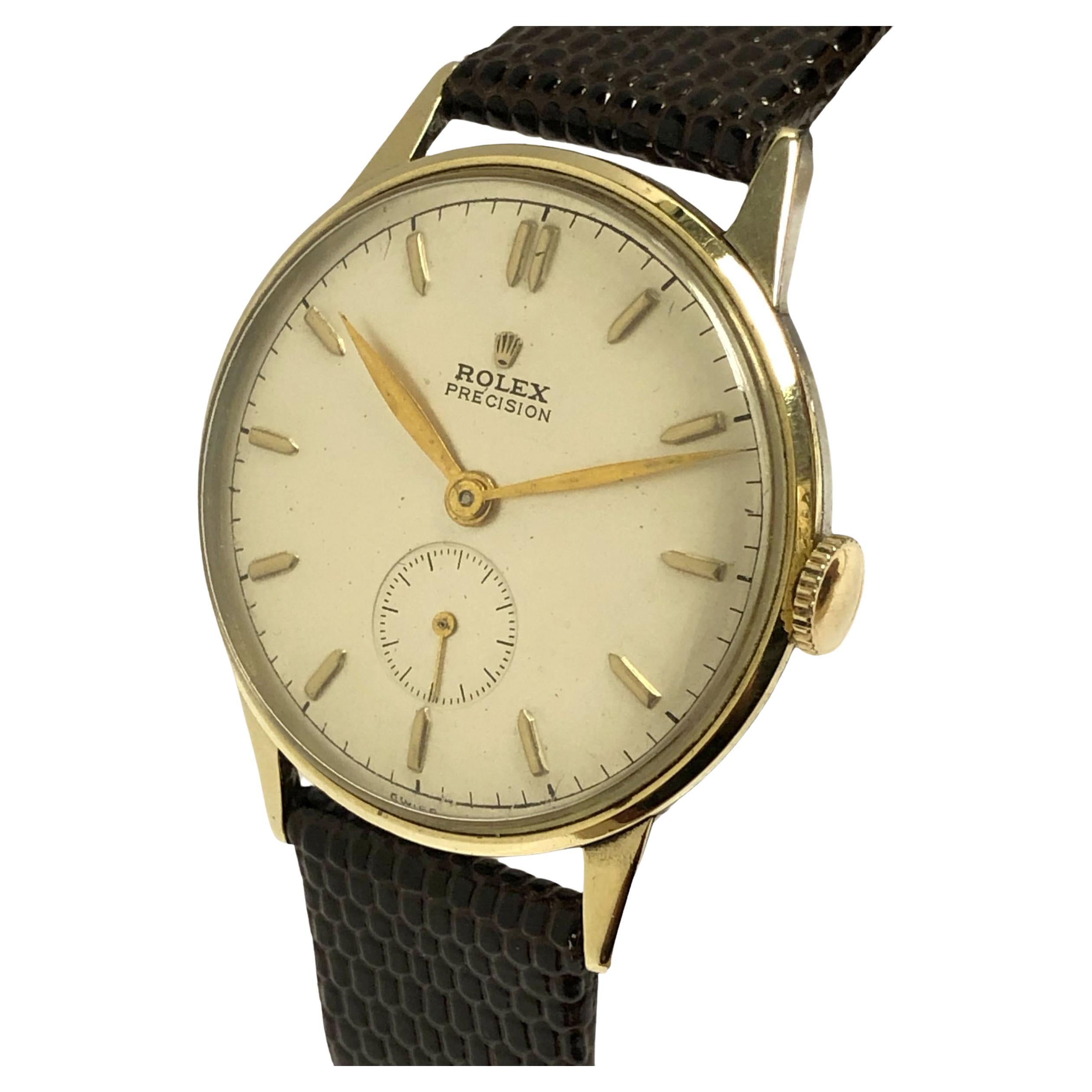 Rolex Vintage Gold Top and Steel back Larger Manual Wind Wrist Watch (Montre-bracelet à remontage manuel) en vente