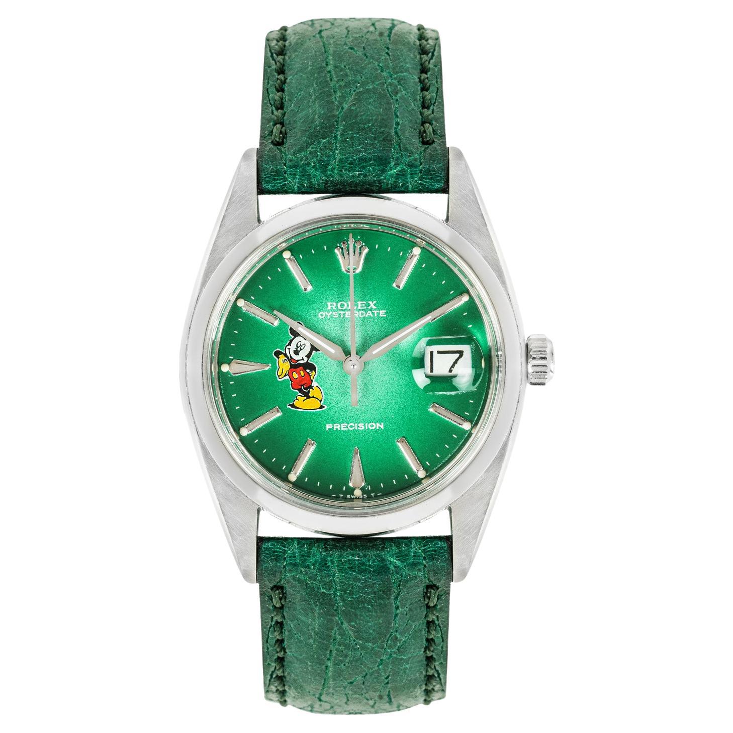 Rolex Vintage "Mickey Mouse" Oysterdate Präzisionsstahl 6694 im Angebot