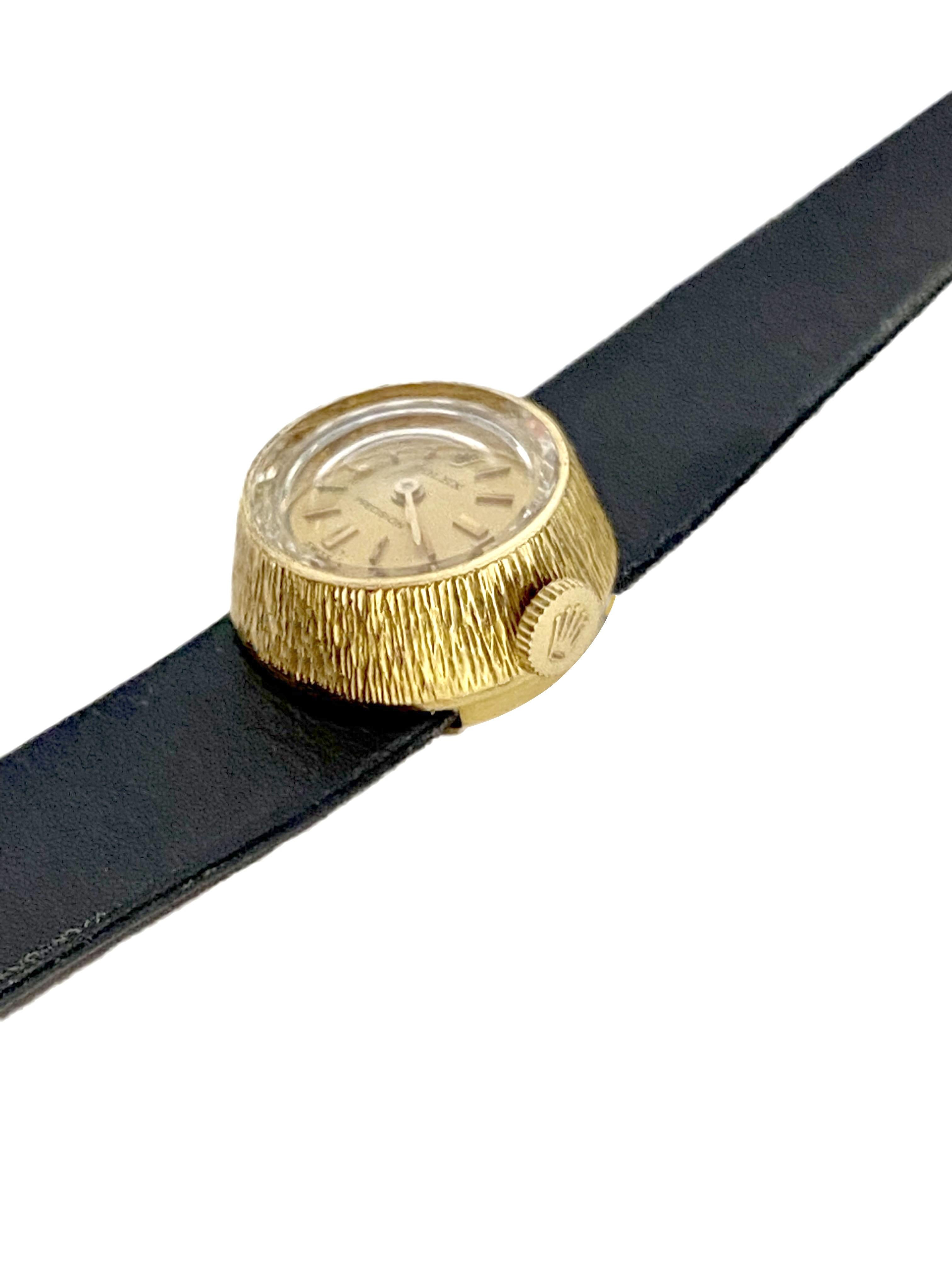 Women's Rolex Vintage Orchid Ladies 18k Yellow Gold Mechanical Wrist Watch