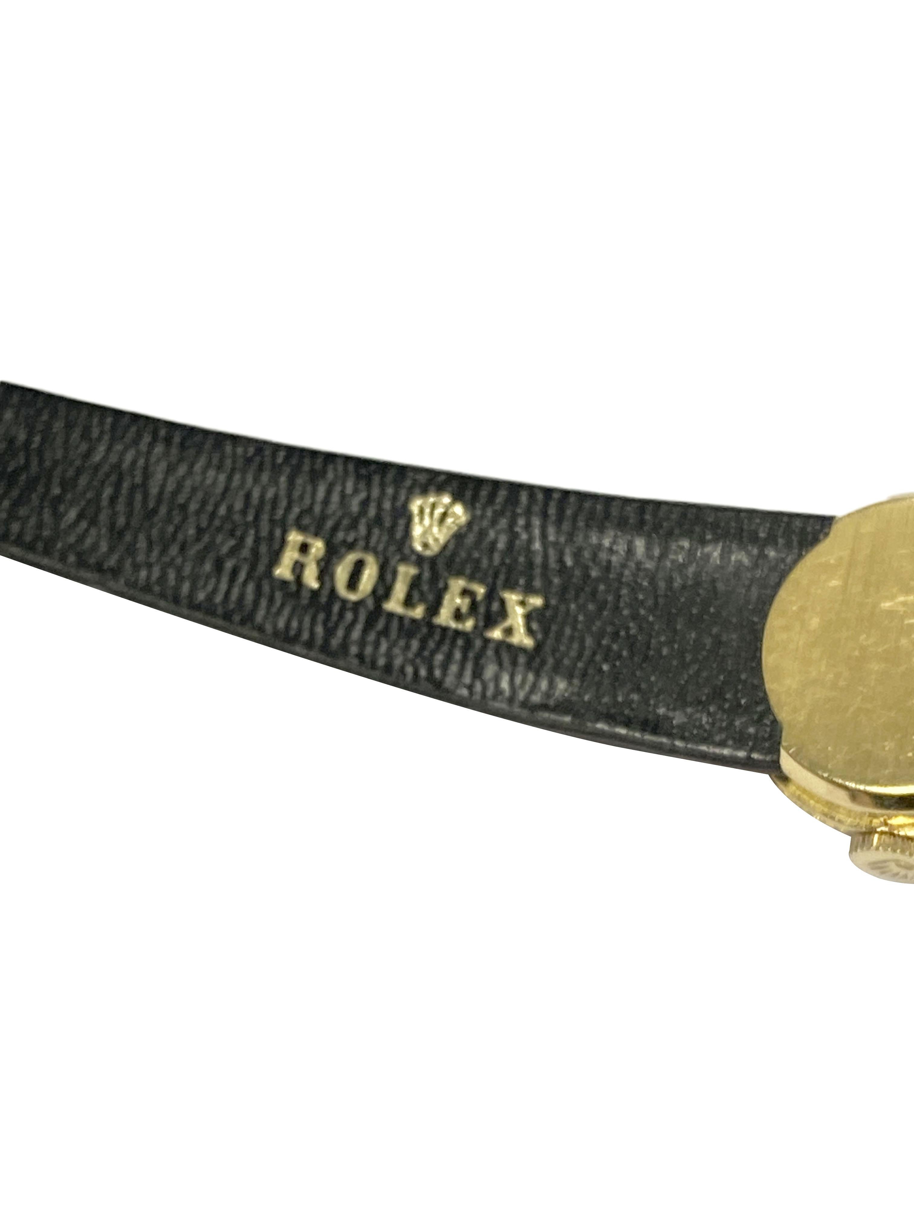 Rolex Vintage Orchid Ladies 18k Yellow Gold Mechanical Wrist Watch 3