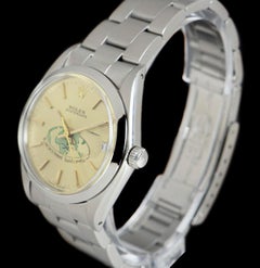 Rolex Vintage Oyster Date Stainless Steel Champagne Saudi Dial 6694 Watch