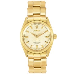 Rolex Vintage Oyster Perpetual 18K Yellow Gold 34mm 6564 Circa 1956