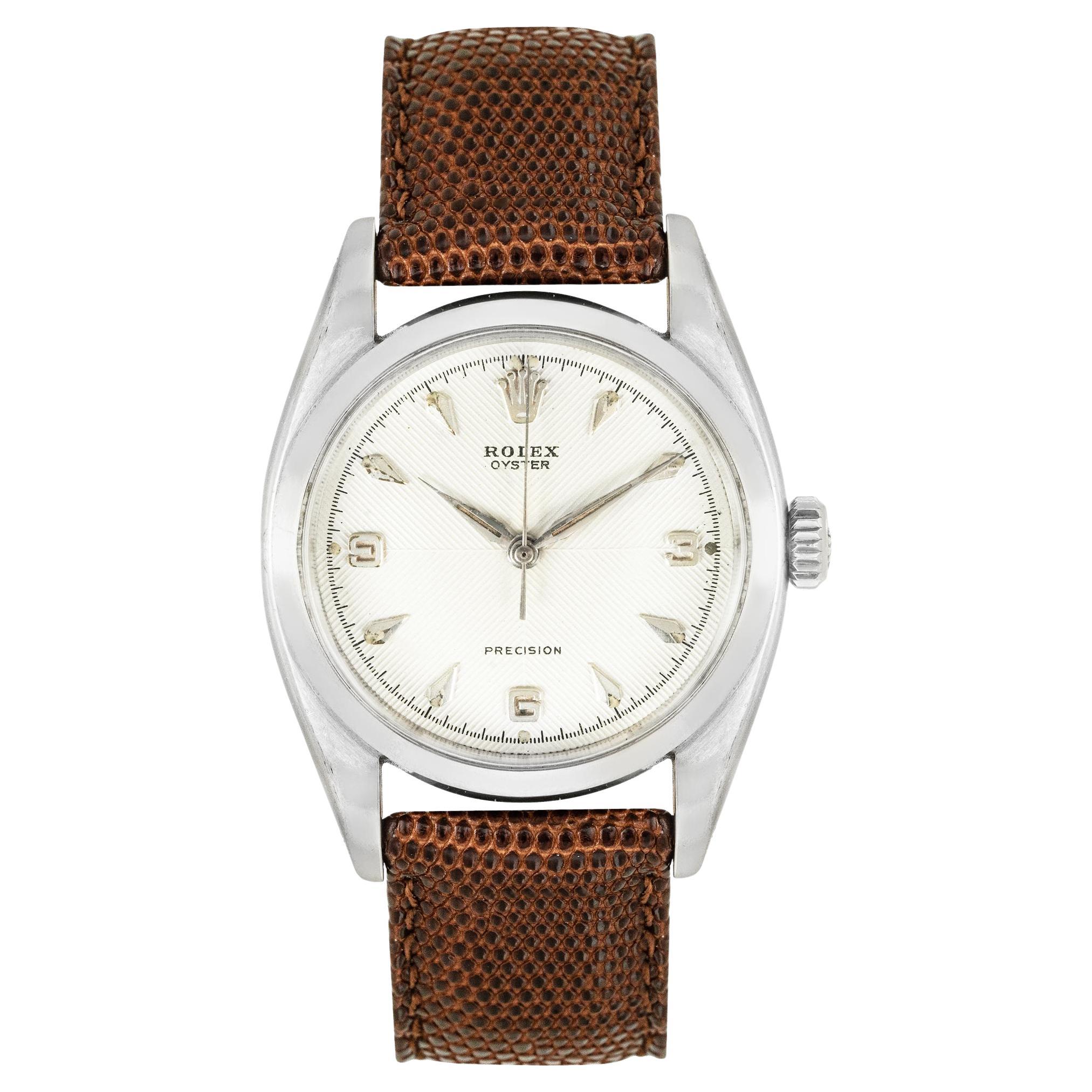 Rolex Vintage Oyster Precision Herringbone Quadrant Dial 6422 For Sale