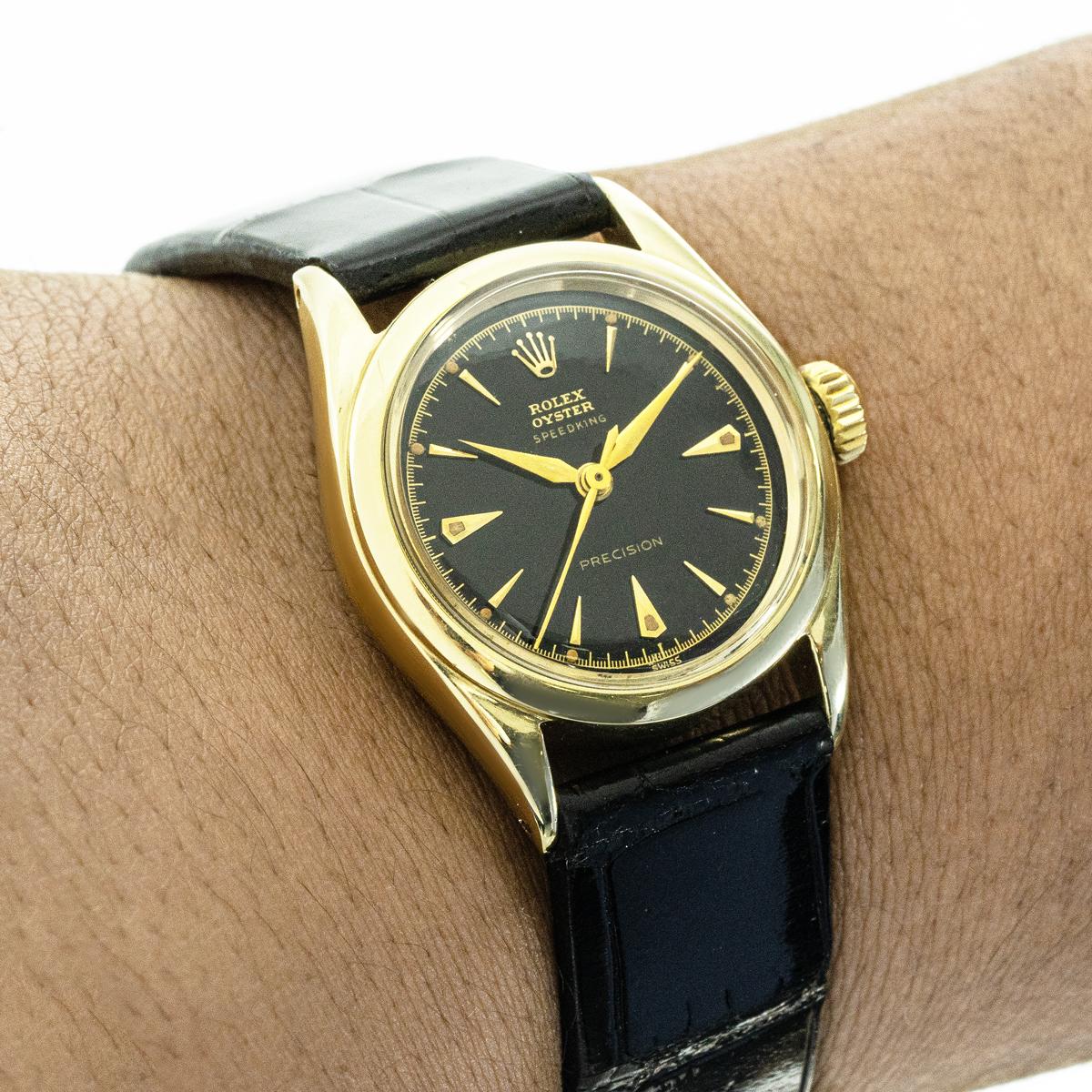 Rolex Vintage Oyster Speedking Präzision Gold 6020 im Zustand „Gut“ im Angebot in Mayfair, London, London