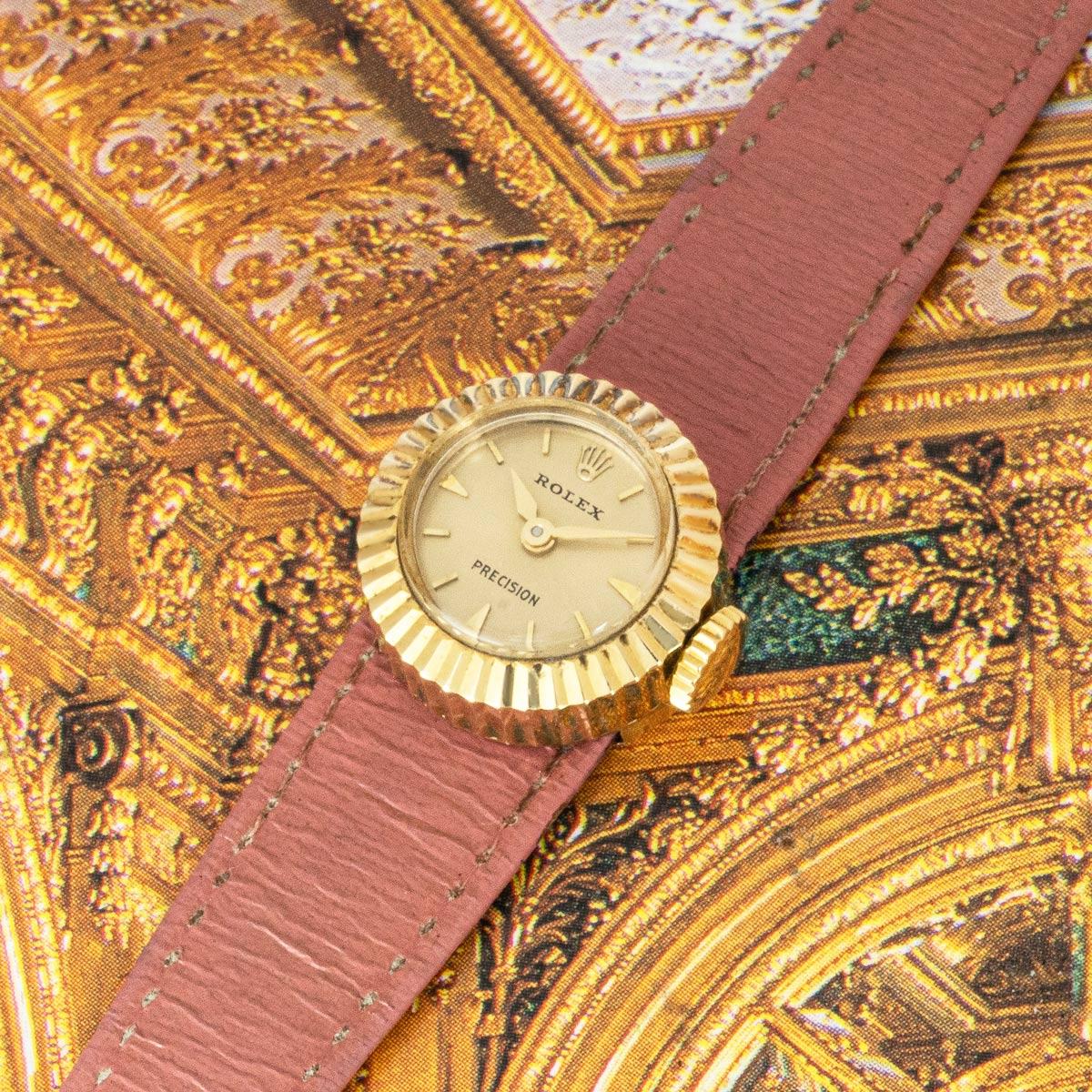 Rolex Vintage Precision Chameleon Yellow Gold 8788 For Sale 4