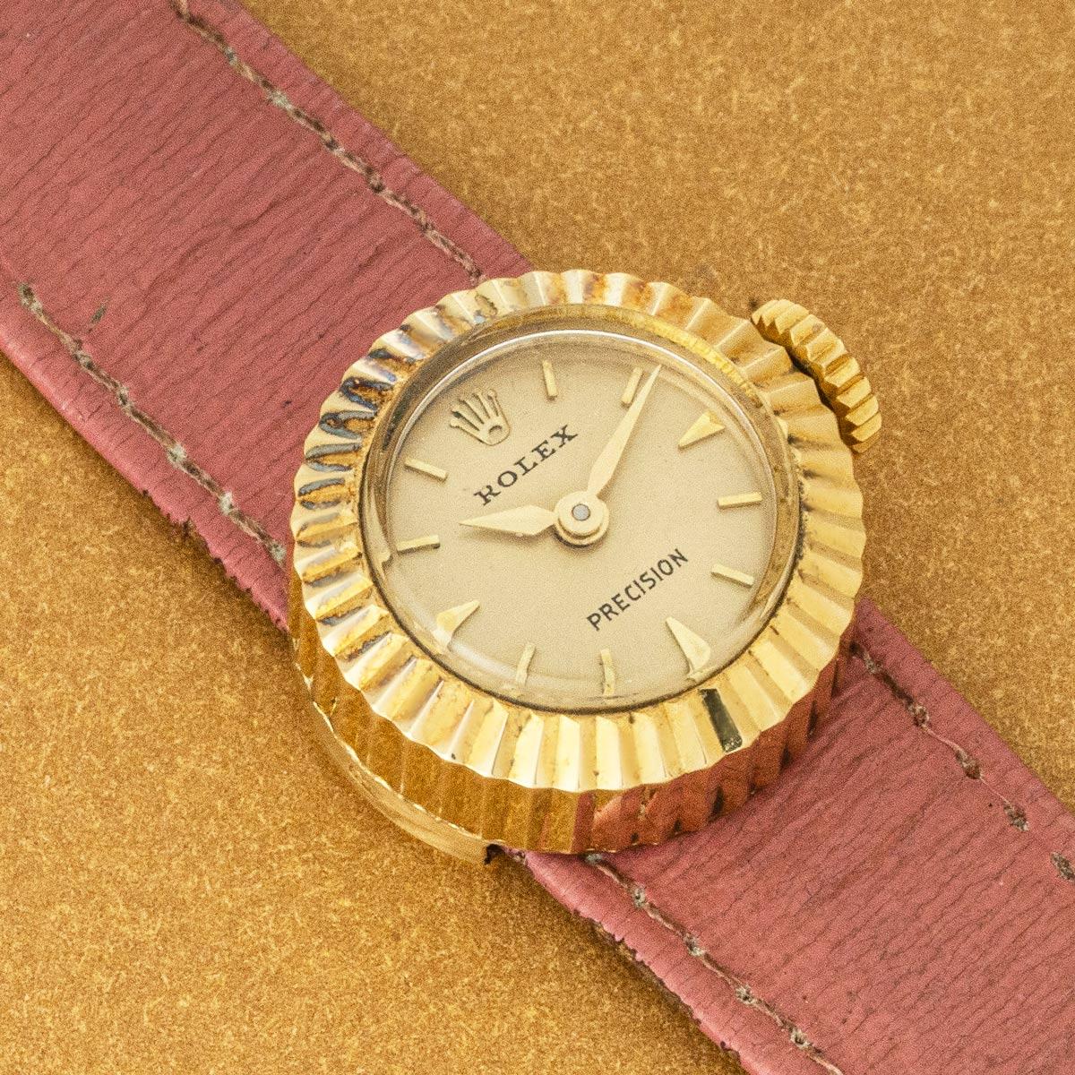 Rolex Vintage Precision Chameleon Yellow Gold 8788 For Sale 5