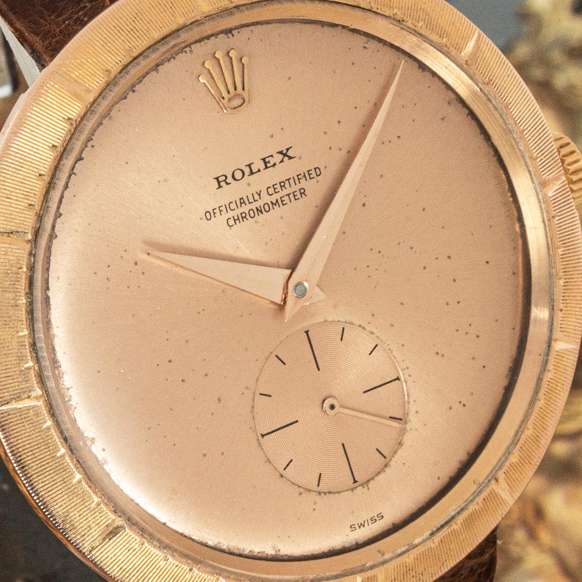 Rolex Vintage Precision Rose Gold 9522 In Good Condition For Sale In London, GB