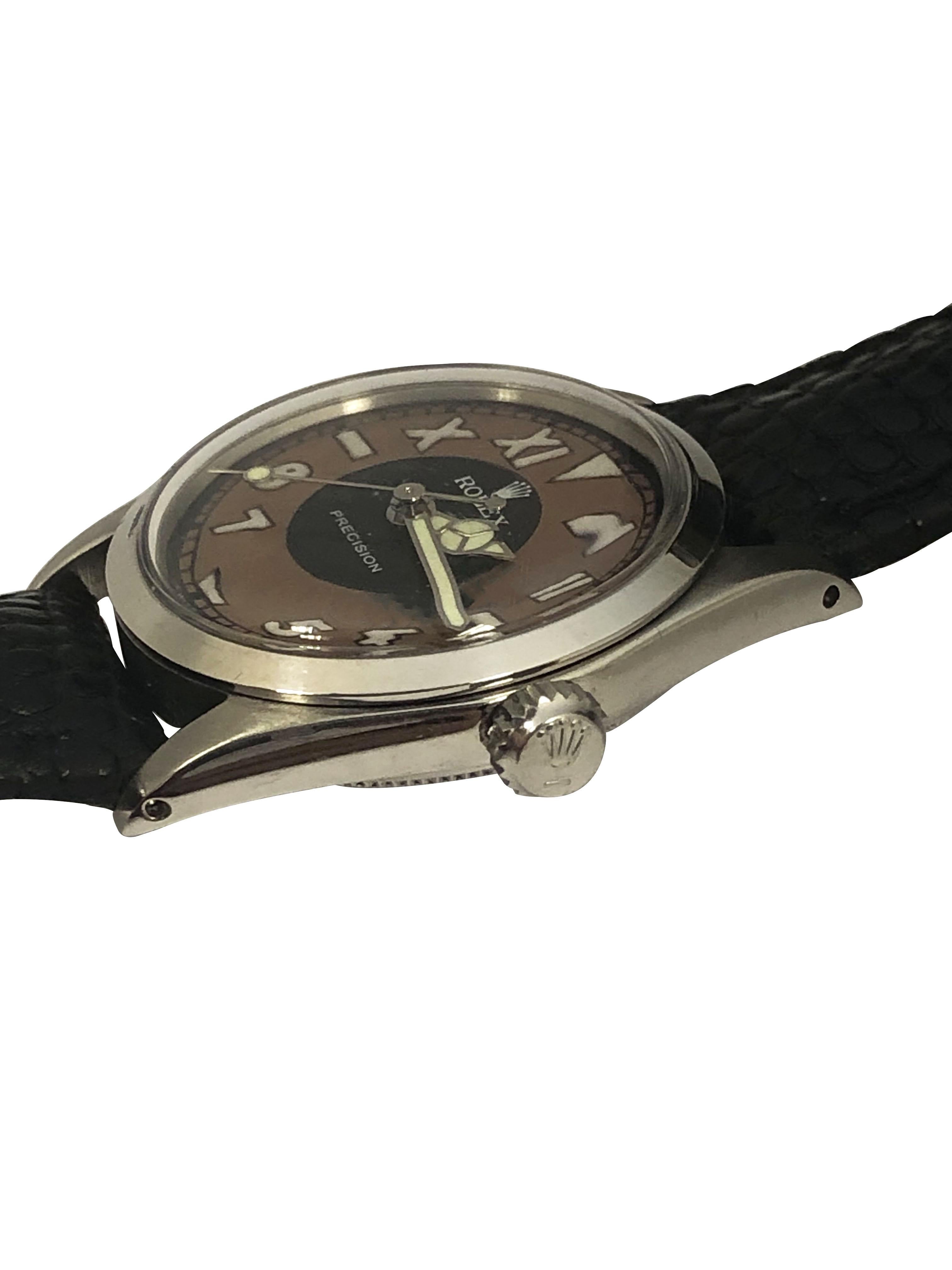 Women's or Men's Rolex Vintage Precision Steel Mechanical Wrist Watch