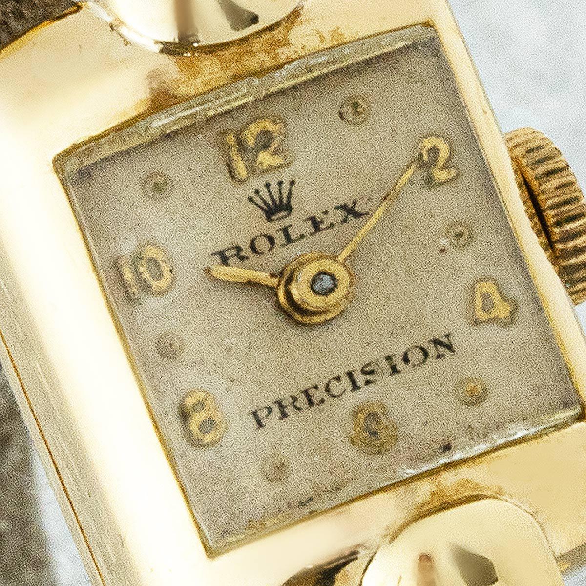 Rolex Vintage Precision Yellow Gold 4613 In Fair Condition For Sale In London, GB