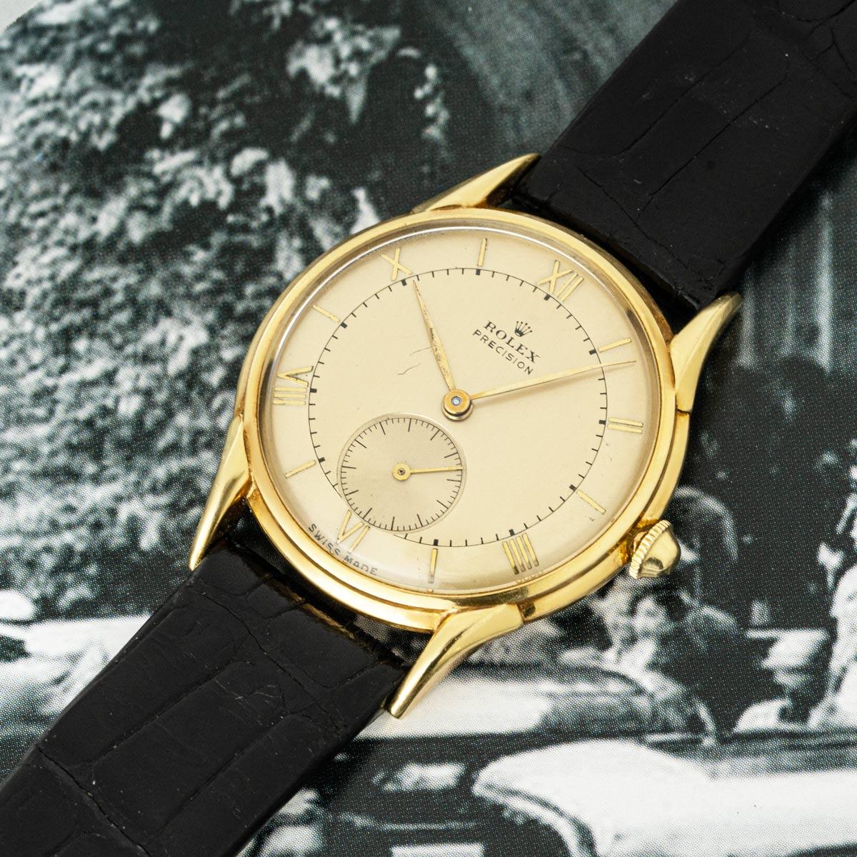 Rolex Vintage Precision Yellow Gold For Sale 2