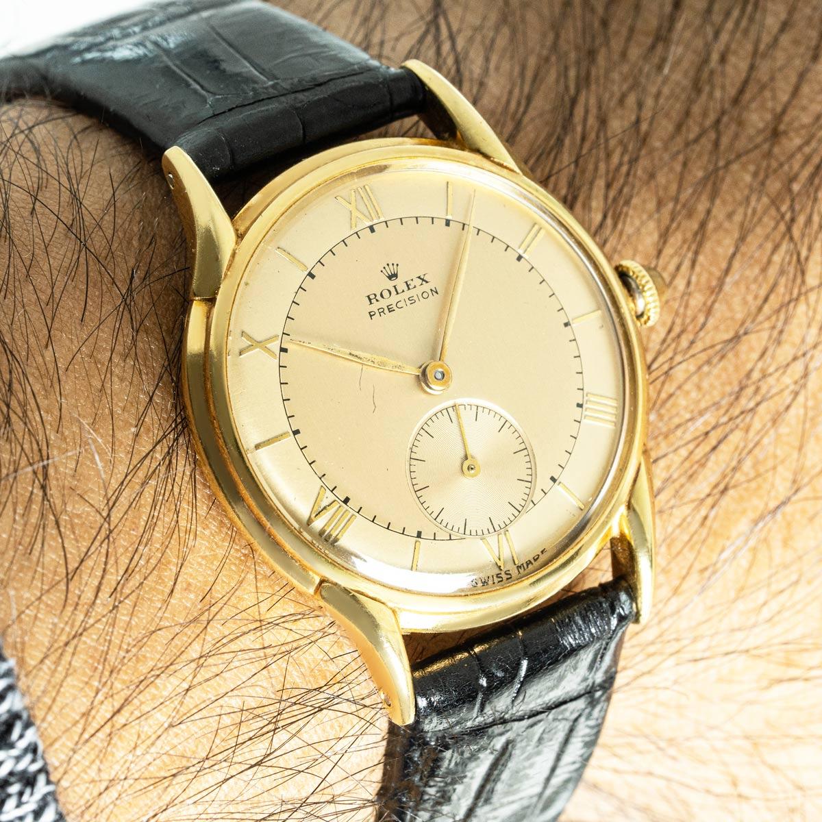Rolex Vintage Precision Yellow Gold For Sale 3
