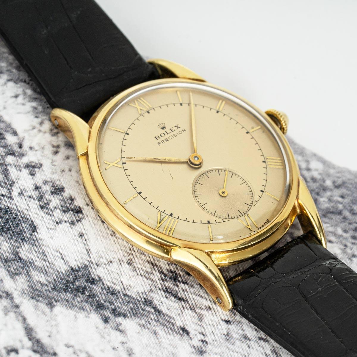 Rolex Vintage Precision Yellow Gold For Sale 4