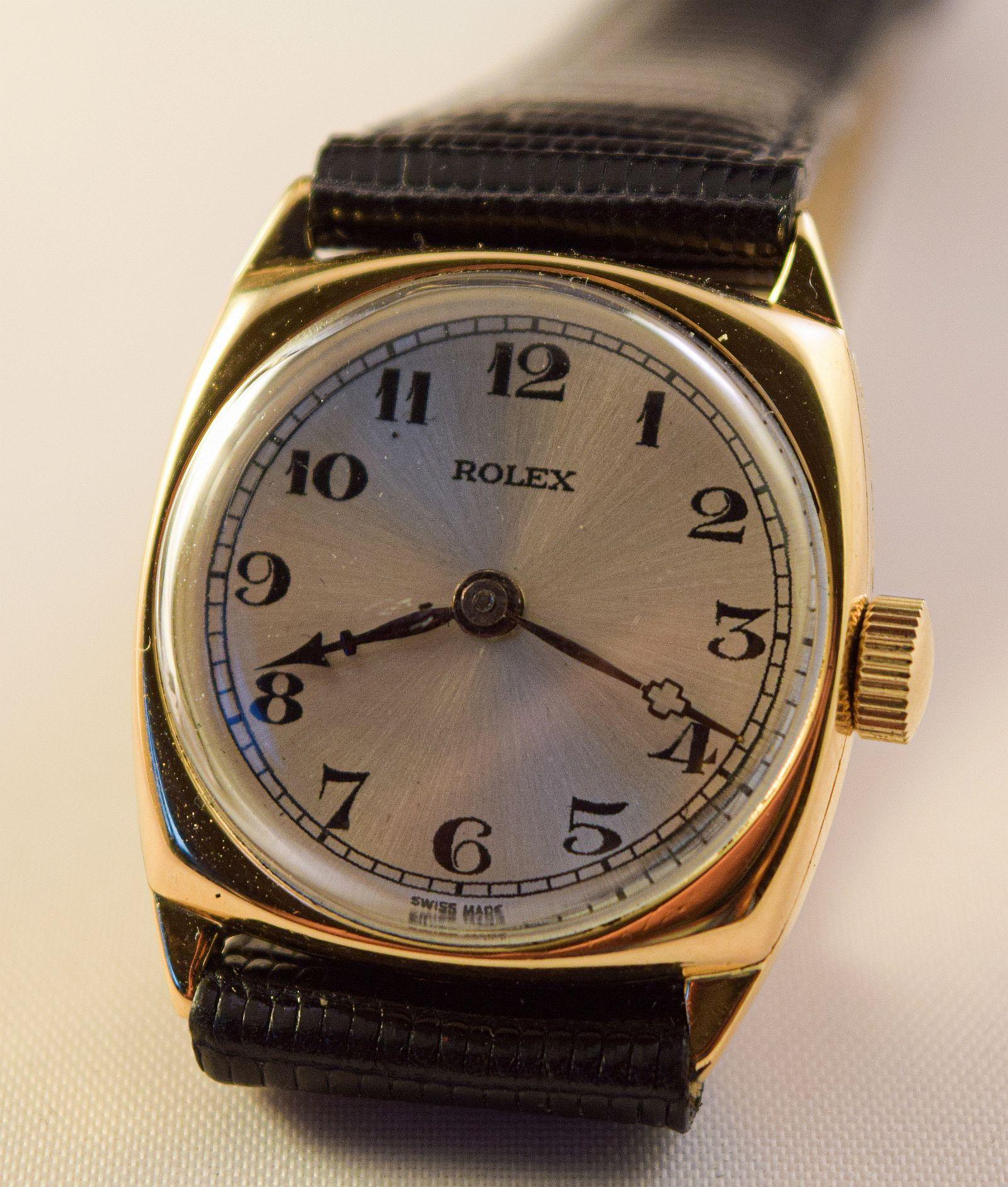 Rolex Vintage rare cushion shaped watch For Sale 5