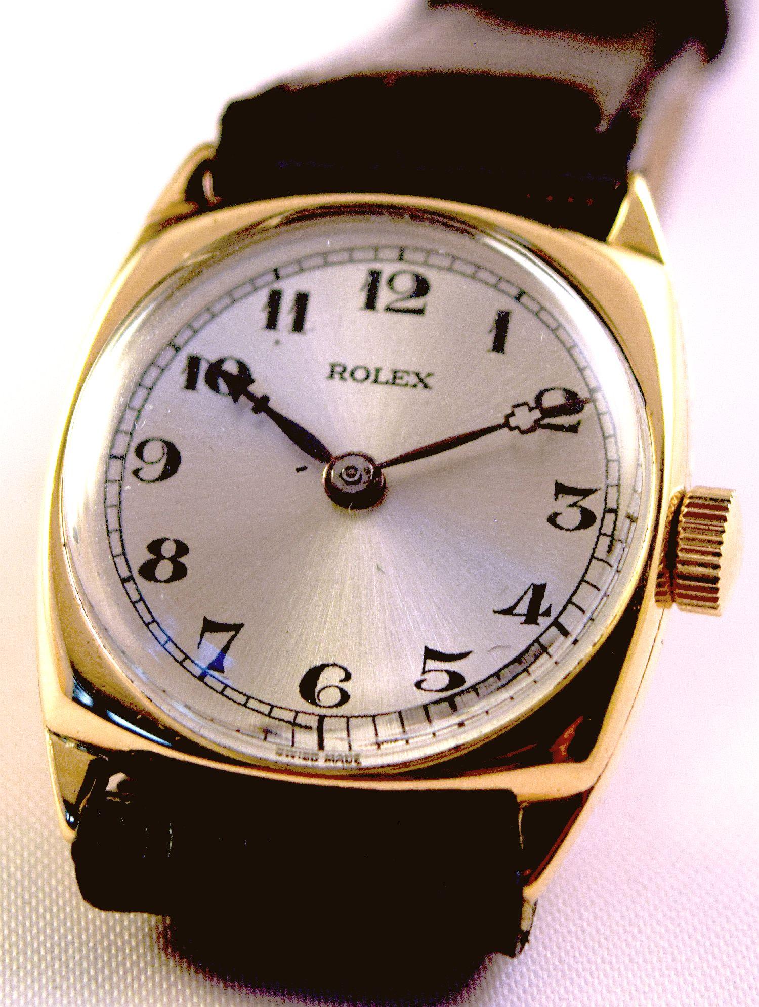Rolex Vintage rare cushion shaped watch For Sale 8
