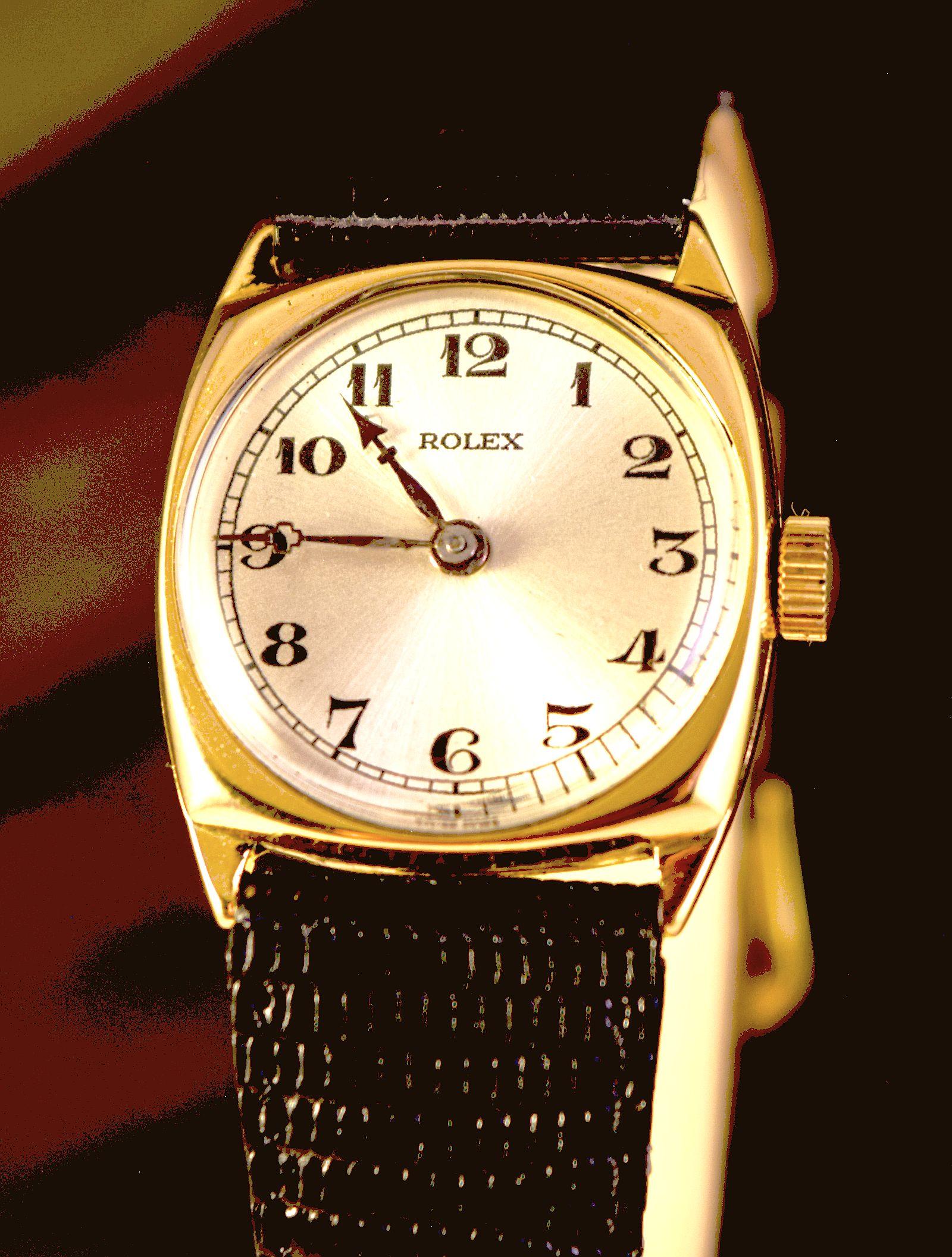 Rolex Vintage rare montre de forme coussin Bon état - En vente à London, GB