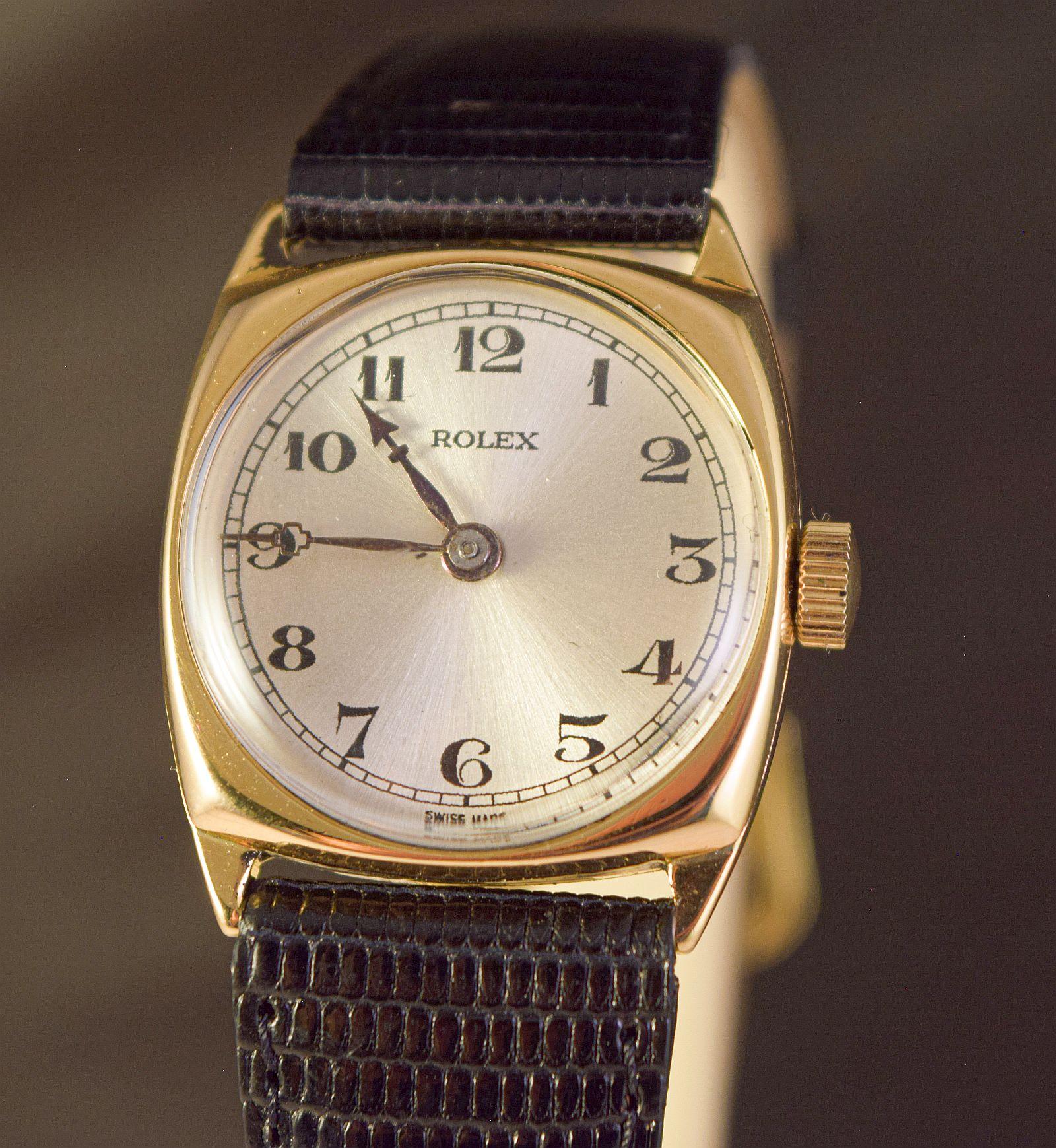 Rolex Vintage rare montre de forme coussin en vente 2