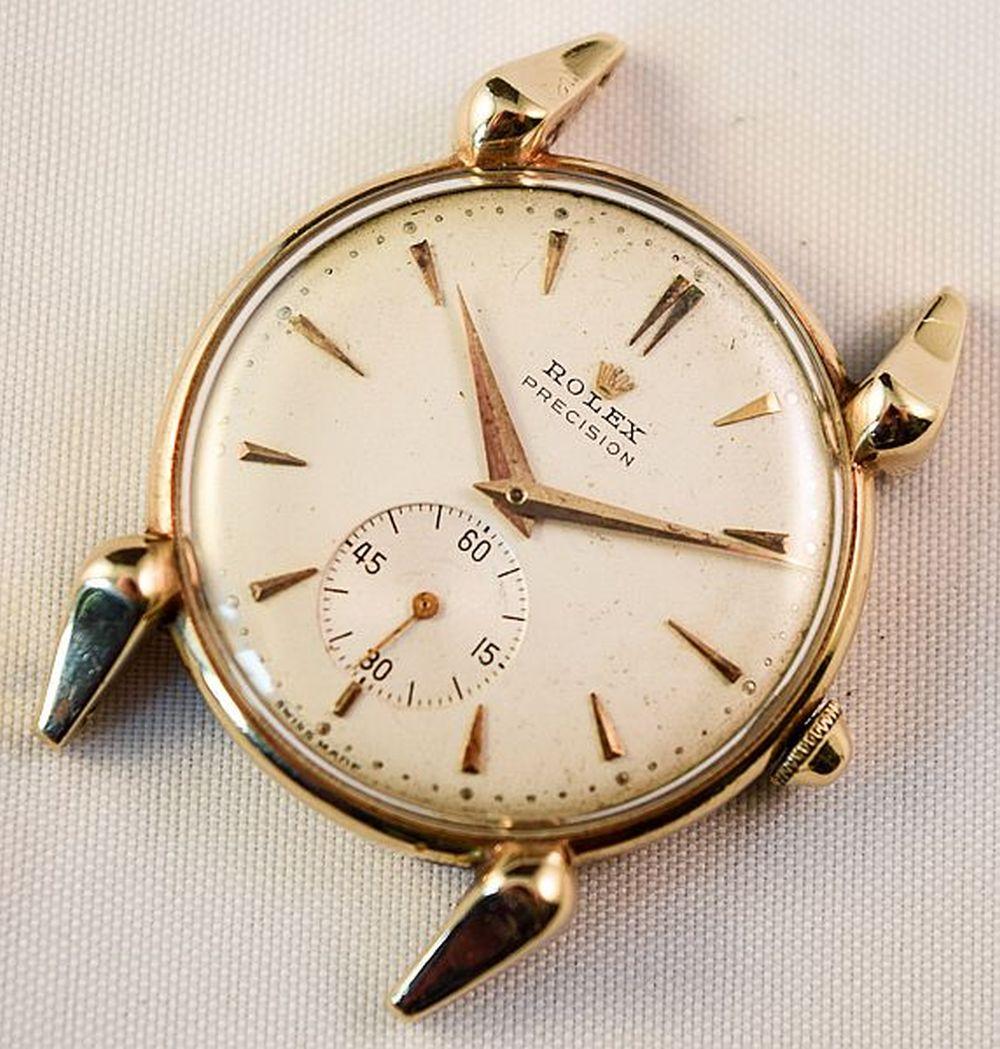 Rolex Vintage Rare Gold Watch with Unusual Crab Lugs Ref 4431 at