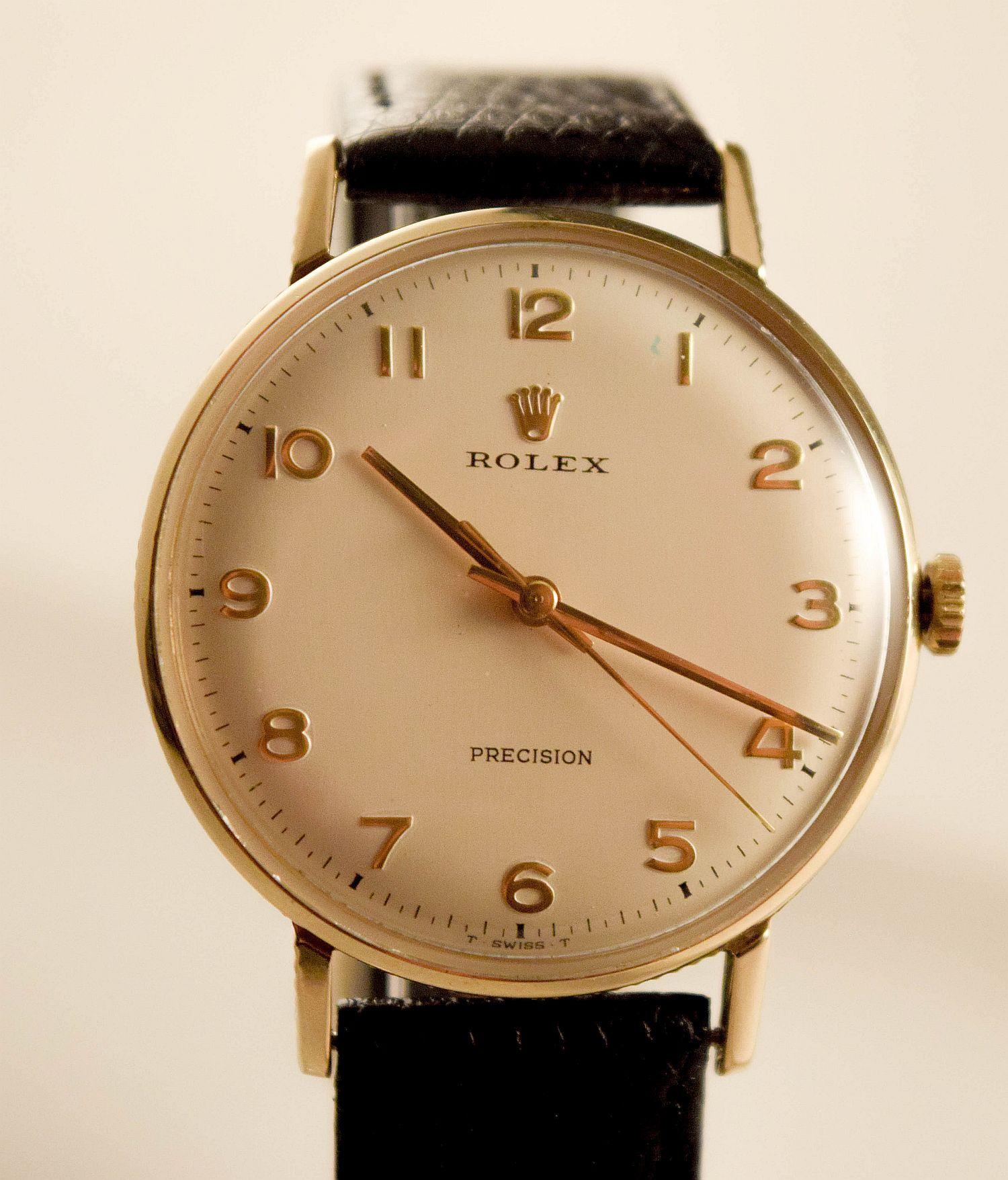 Rolex Coin Edge Vintage Solid gold rare  watch For Sale 12