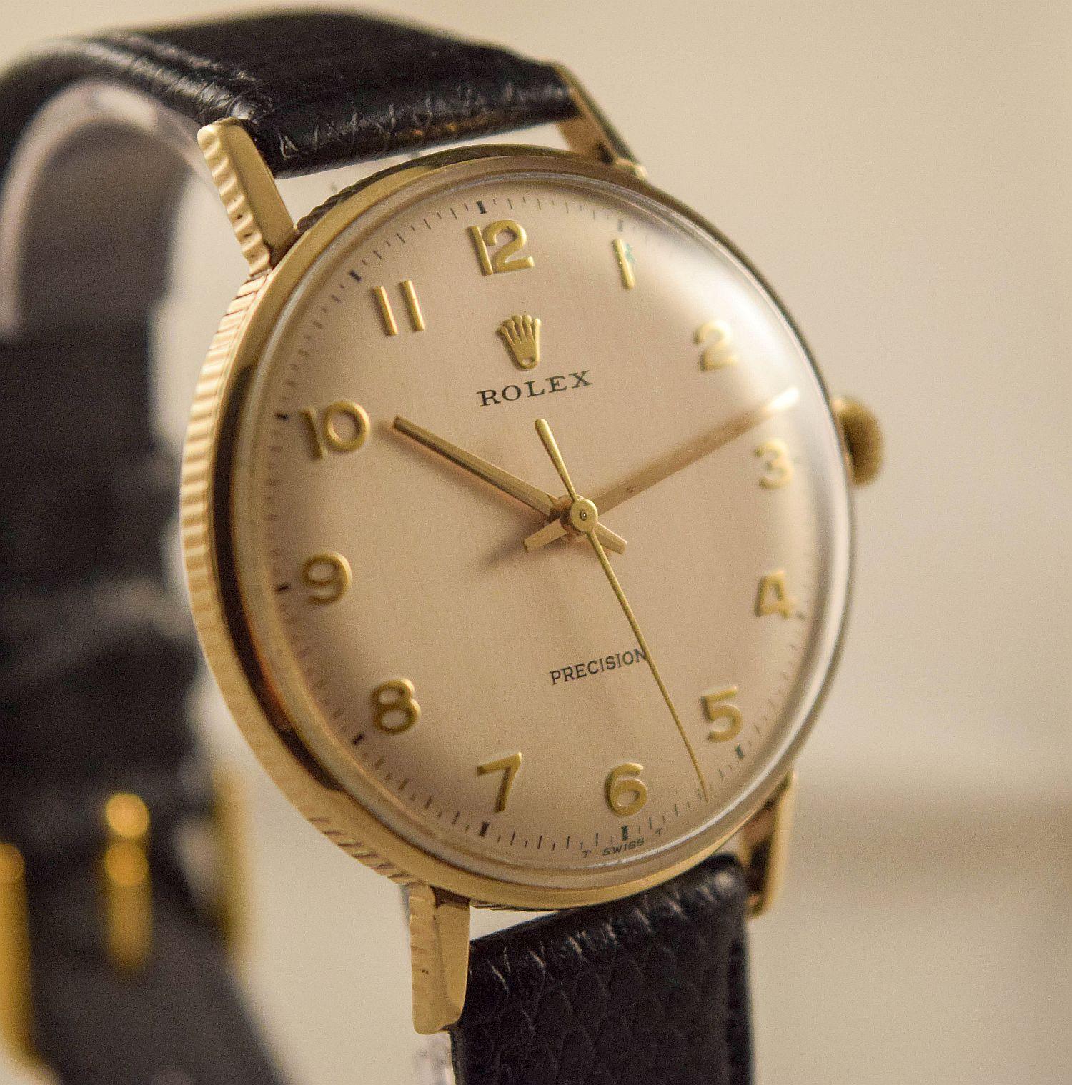 Rolex Coin Edge Vintage Solid gold rare  watch For Sale 14