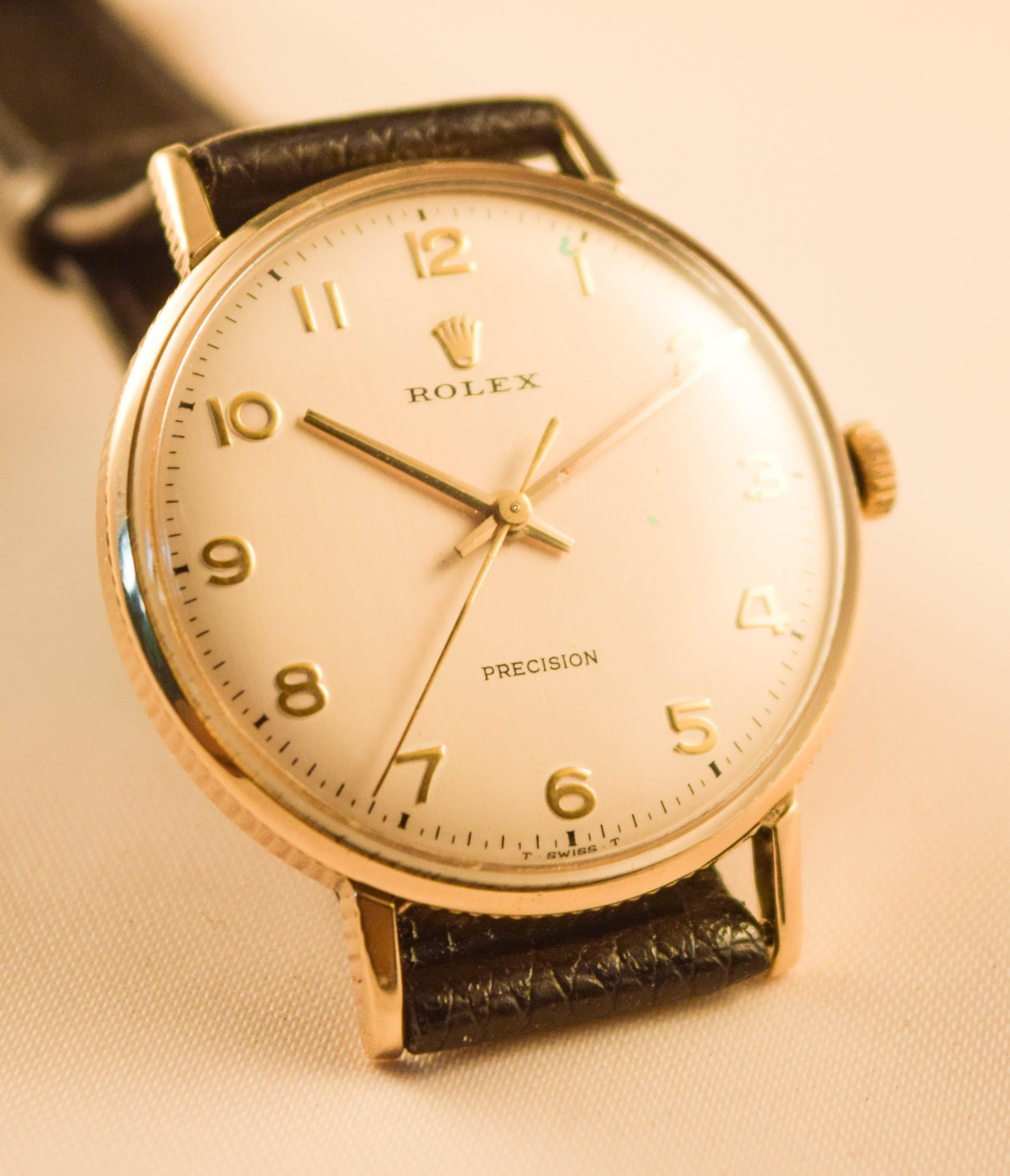 Rolex Coin Edge Vintage Solid gold rare  watch For Sale 2