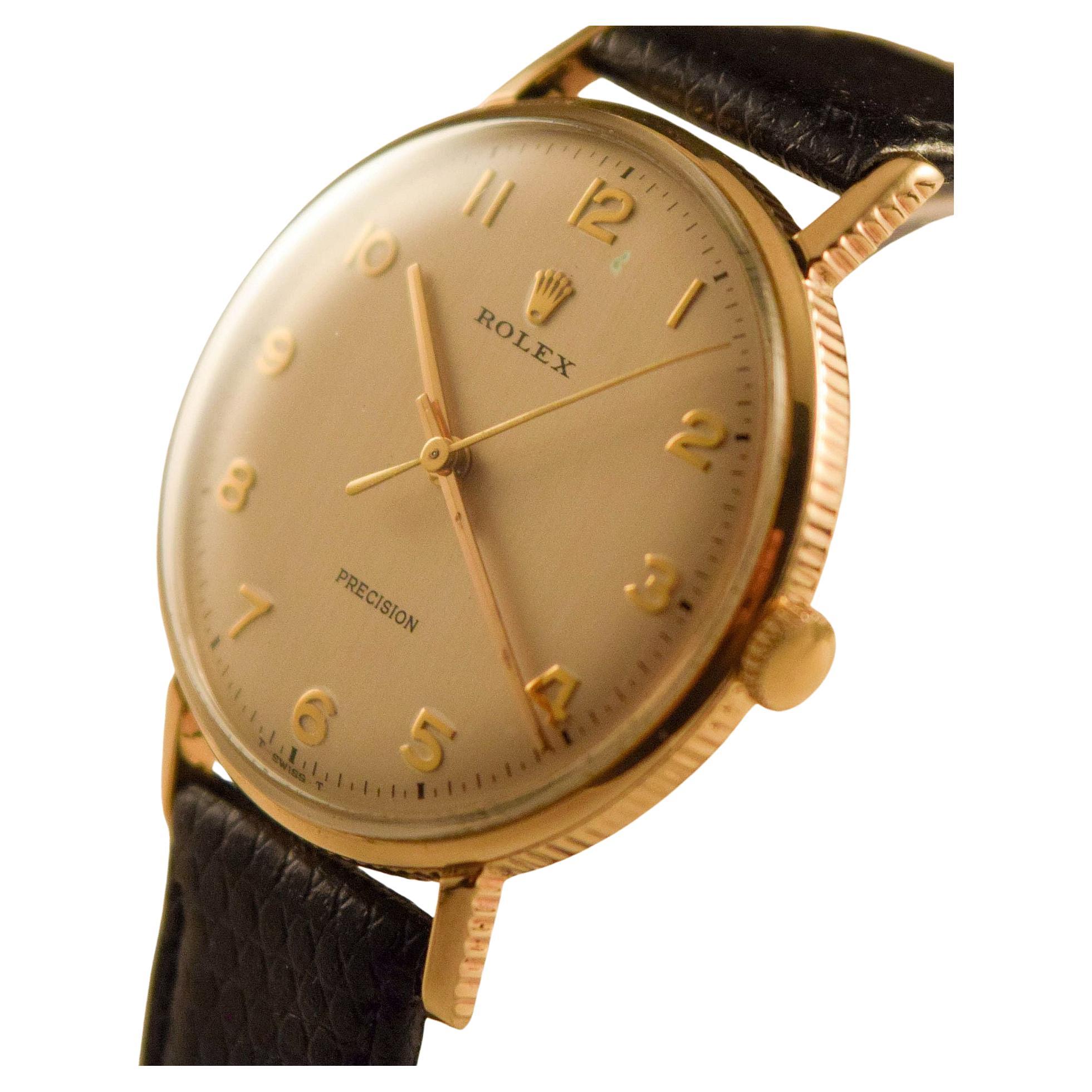 Rolex Coin Edge Vintage Solid gold rare  watch In Good Condition For Sale In London, GB