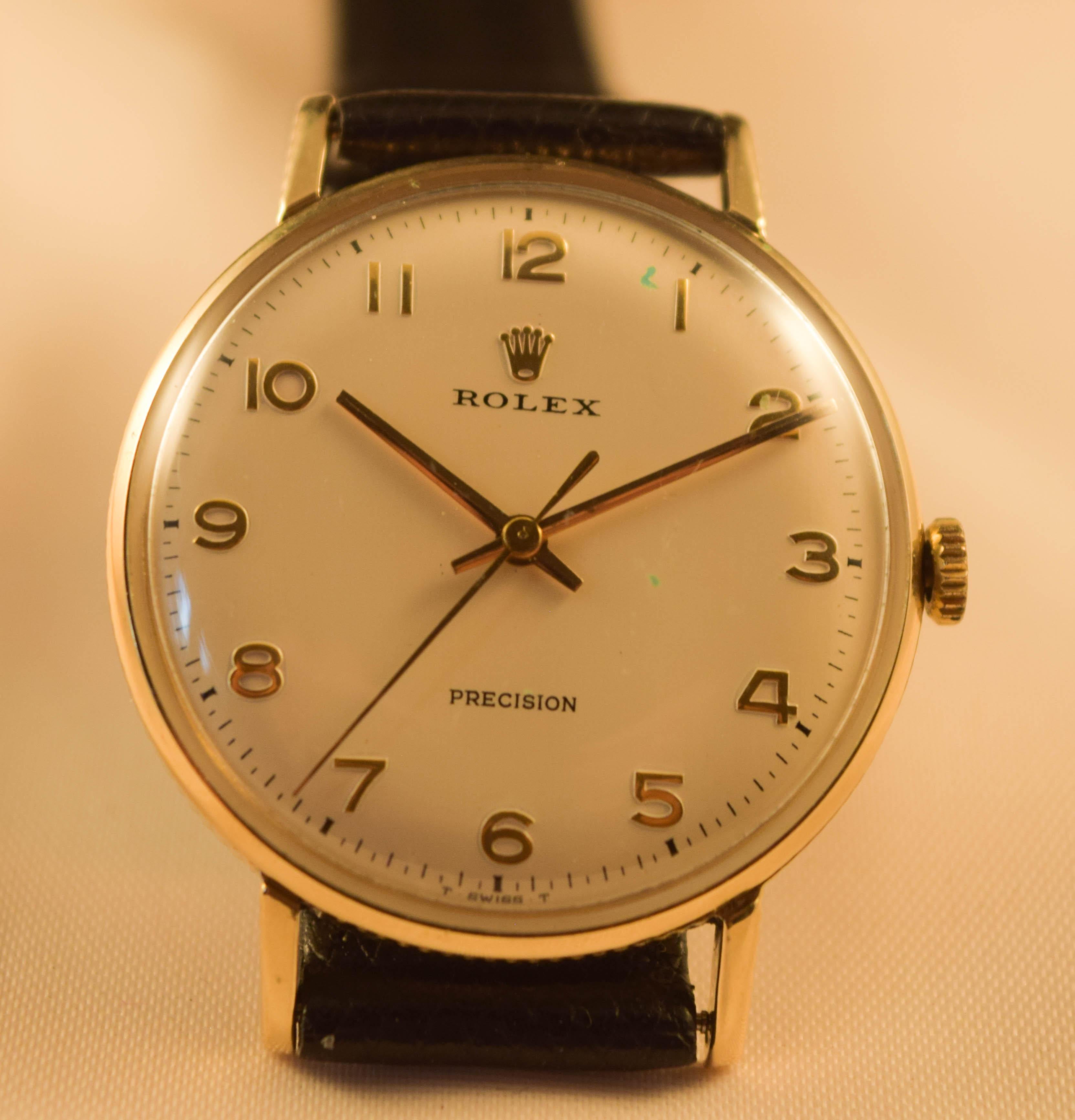 Rolex Coin Edge Vintage Solid gold rare  watch For Sale 5
