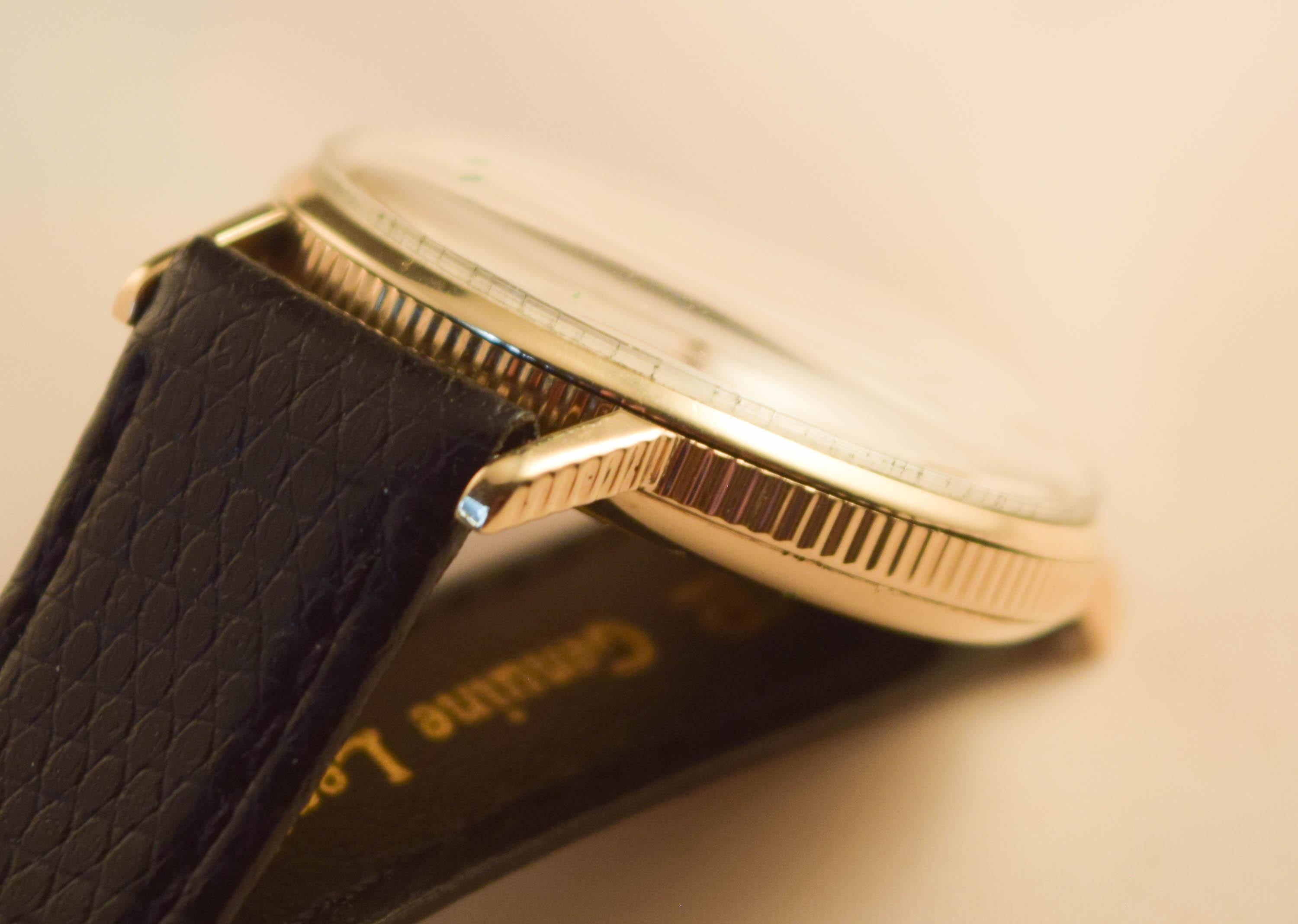 Rolex Coin Edge Vintage Solid gold rare  watch For Sale 7