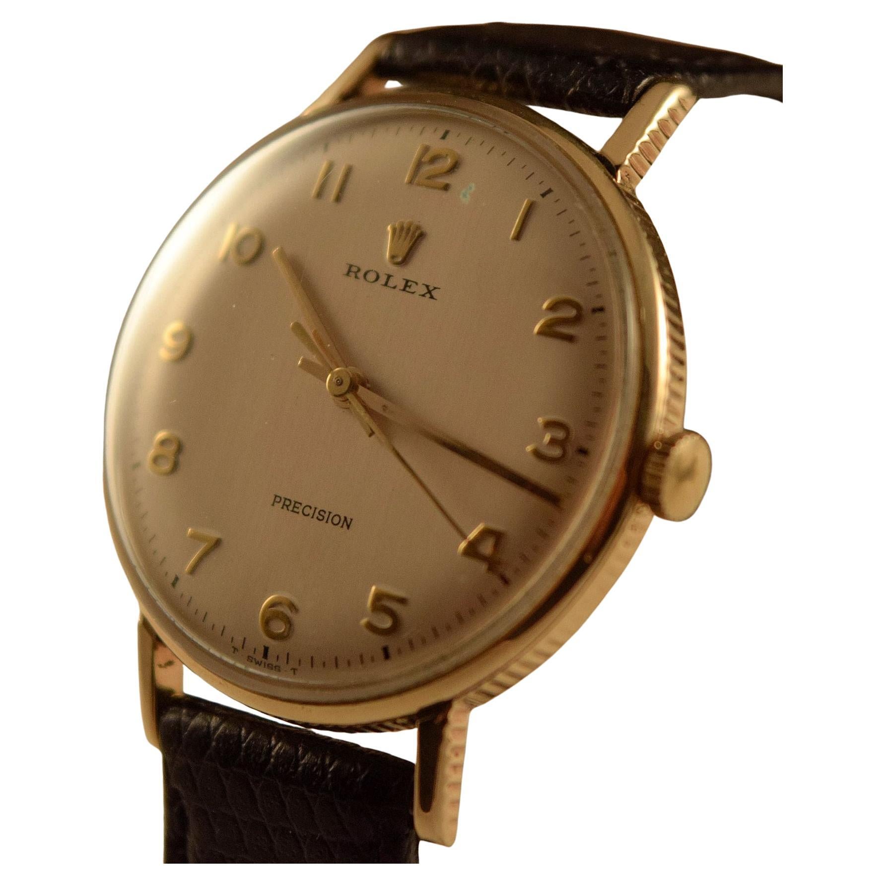 Rolex Coin Edge Vintage Solid gold rare  watch For Sale 6